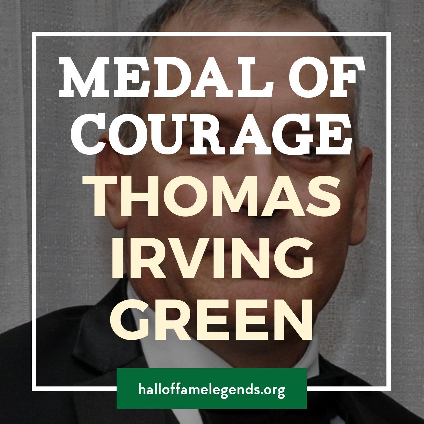 2017 Medal of Courage recipient, Thomas Irving Green