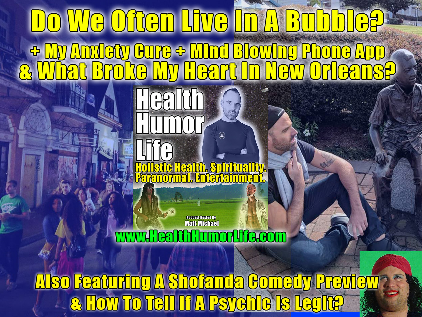 What Broke My heart In New Orleans? How To Cure Anxiety (My Simple Method). The Palm Reading "Palmistry" Phone App That Blew Me Away! Healthiest Alcohol. How to tell if a psychic is real + Shofanda Preview (Comedy Jokes)