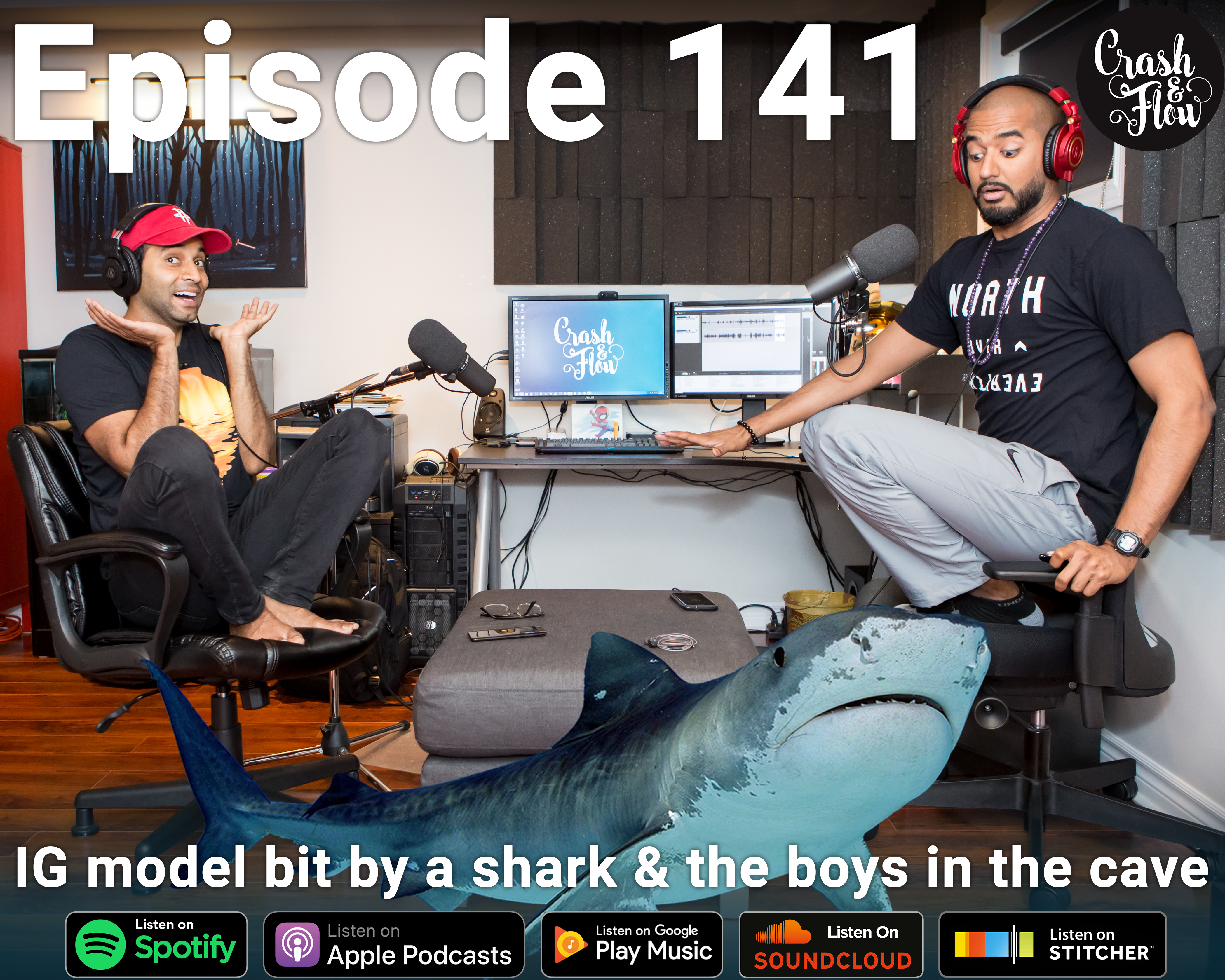 Episode 141 - IG model bit by a shark & the boys in the cave
