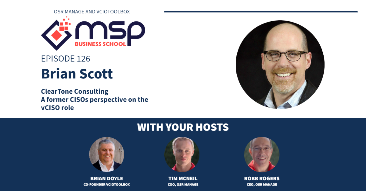 cover of episode EP 126 Brian Scott ClearTone Consulting A former CISOs perspective on the vCISO role