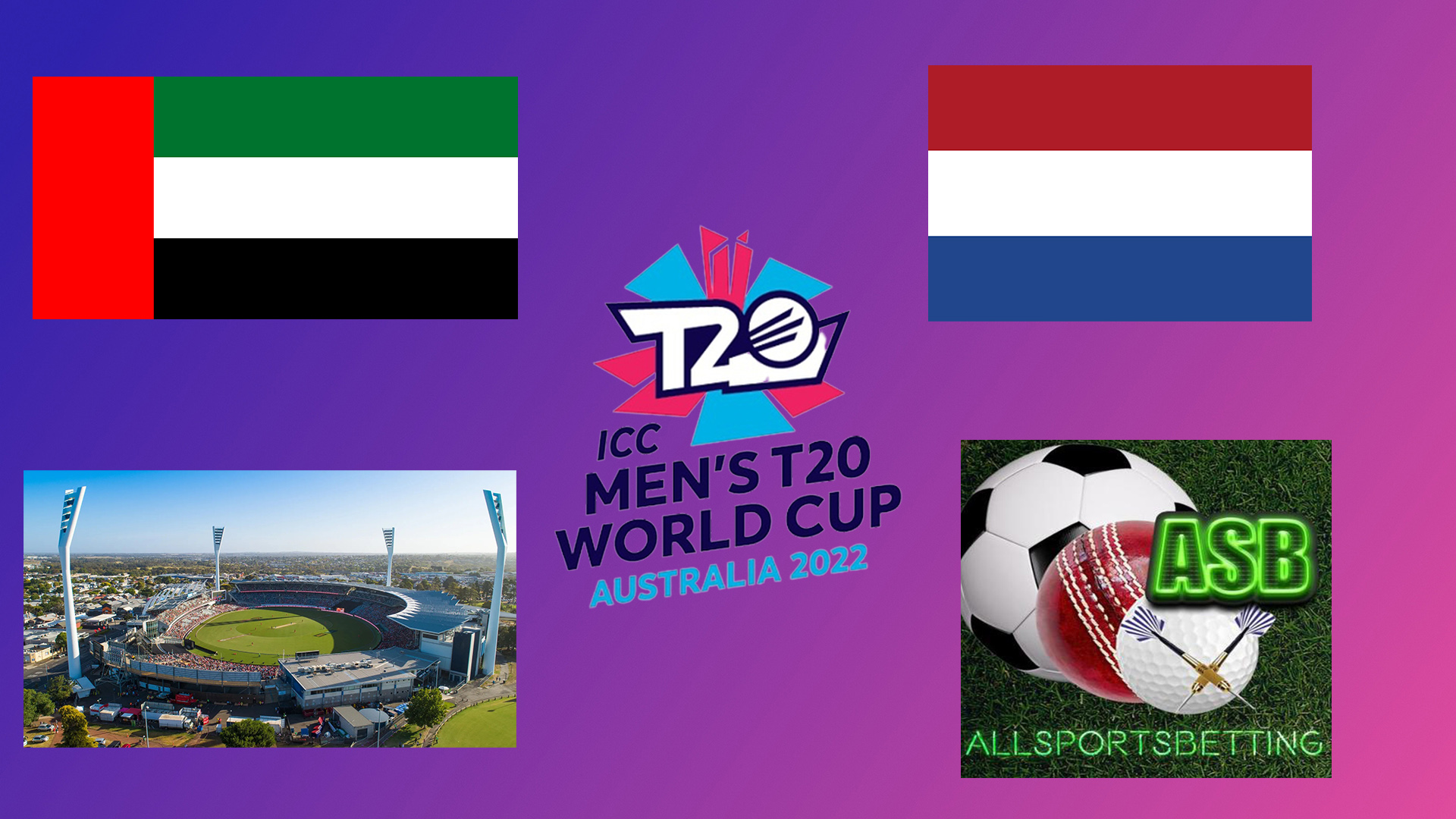UAE vs Netherlands - T20 Cricket World Cup 2022 Preview & Betting Advice (15/10/22)