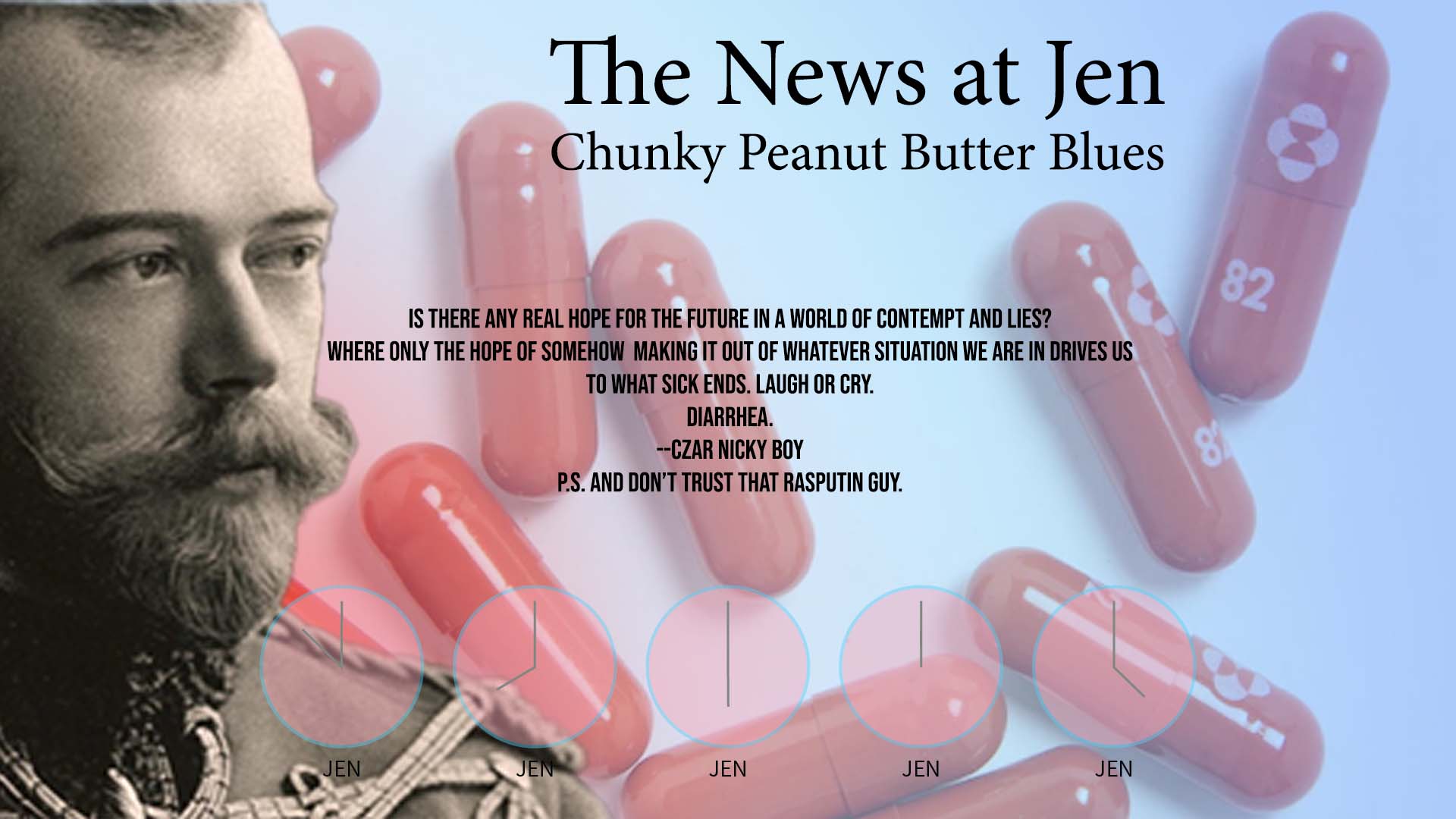 Chunky Peanut Butter Blues--The News at Jen