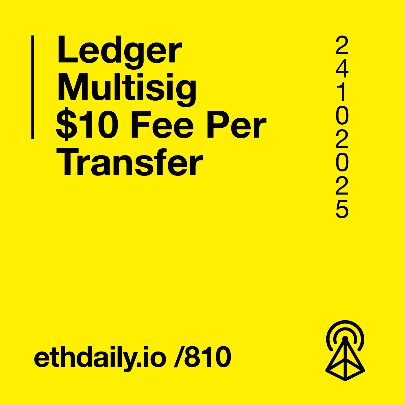 Ledger Multisig $10 Fee Per TX Ledger Multisig $10 Fee Per TX