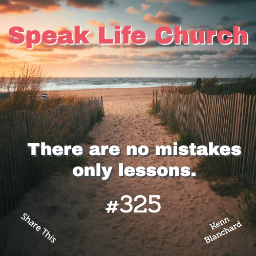There are no mistakes only lessons.