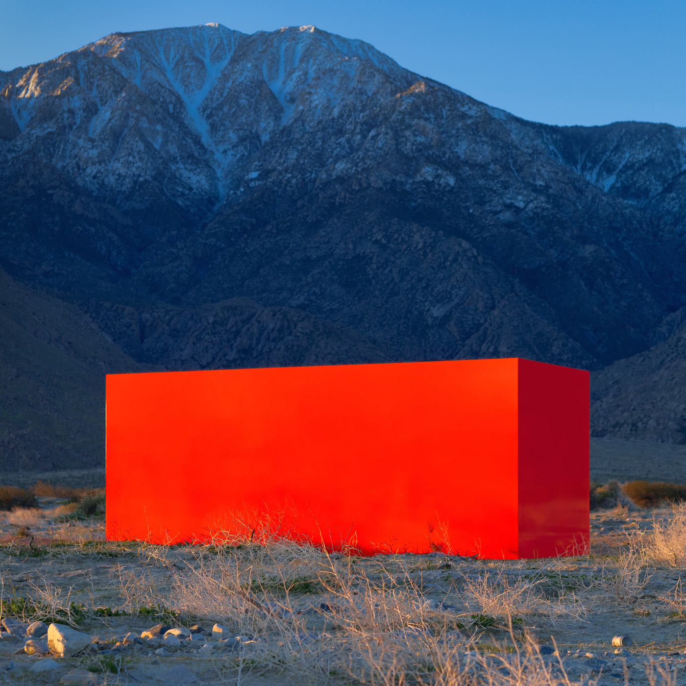 Sterling Ruby's fluorescent orange monolith