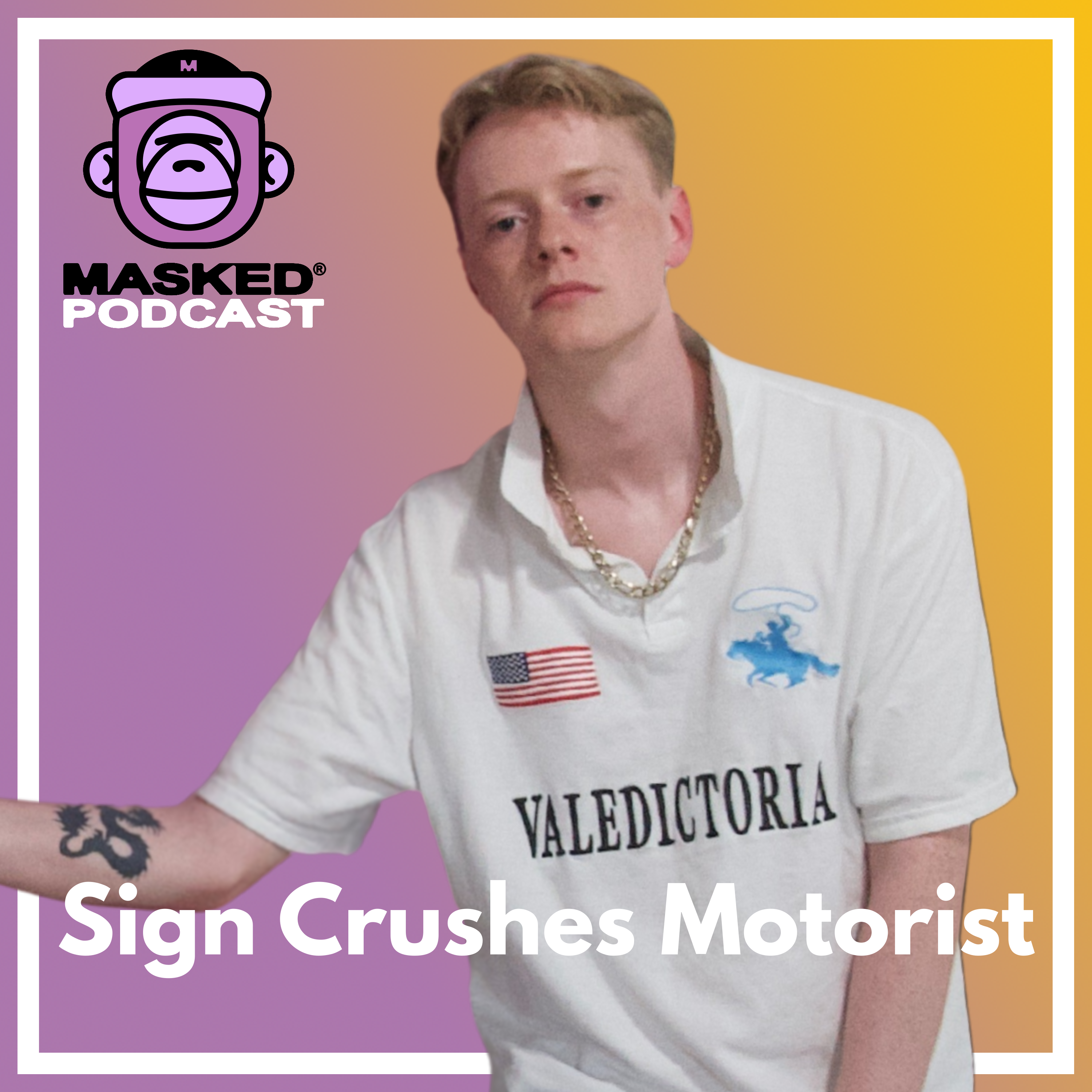 Sign Crushes Motorist - Masked Gorilla Podcast