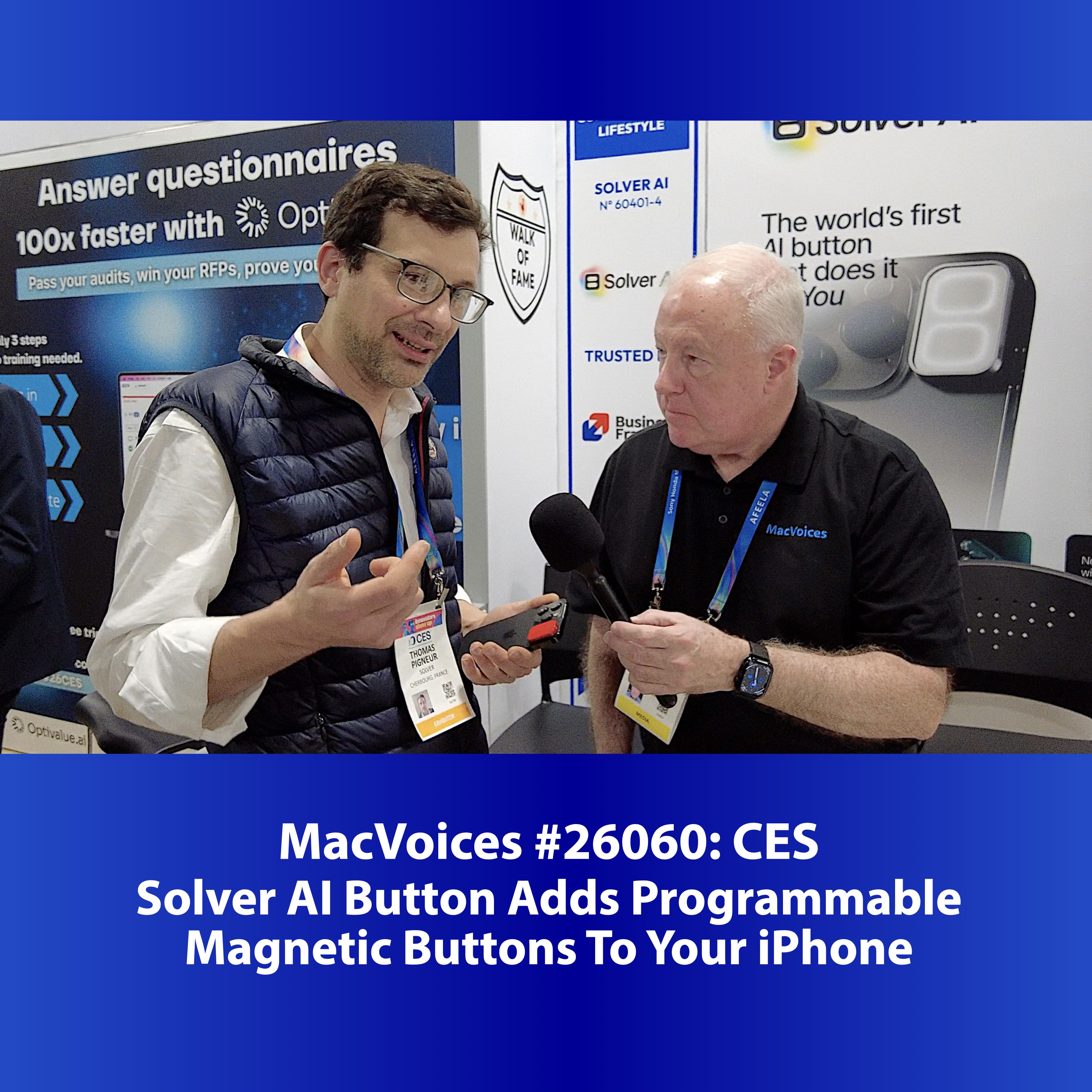 MacVoices #26060: CES - Solver AI Button Adds Programmable Magnetic Buttons To Your iPhone