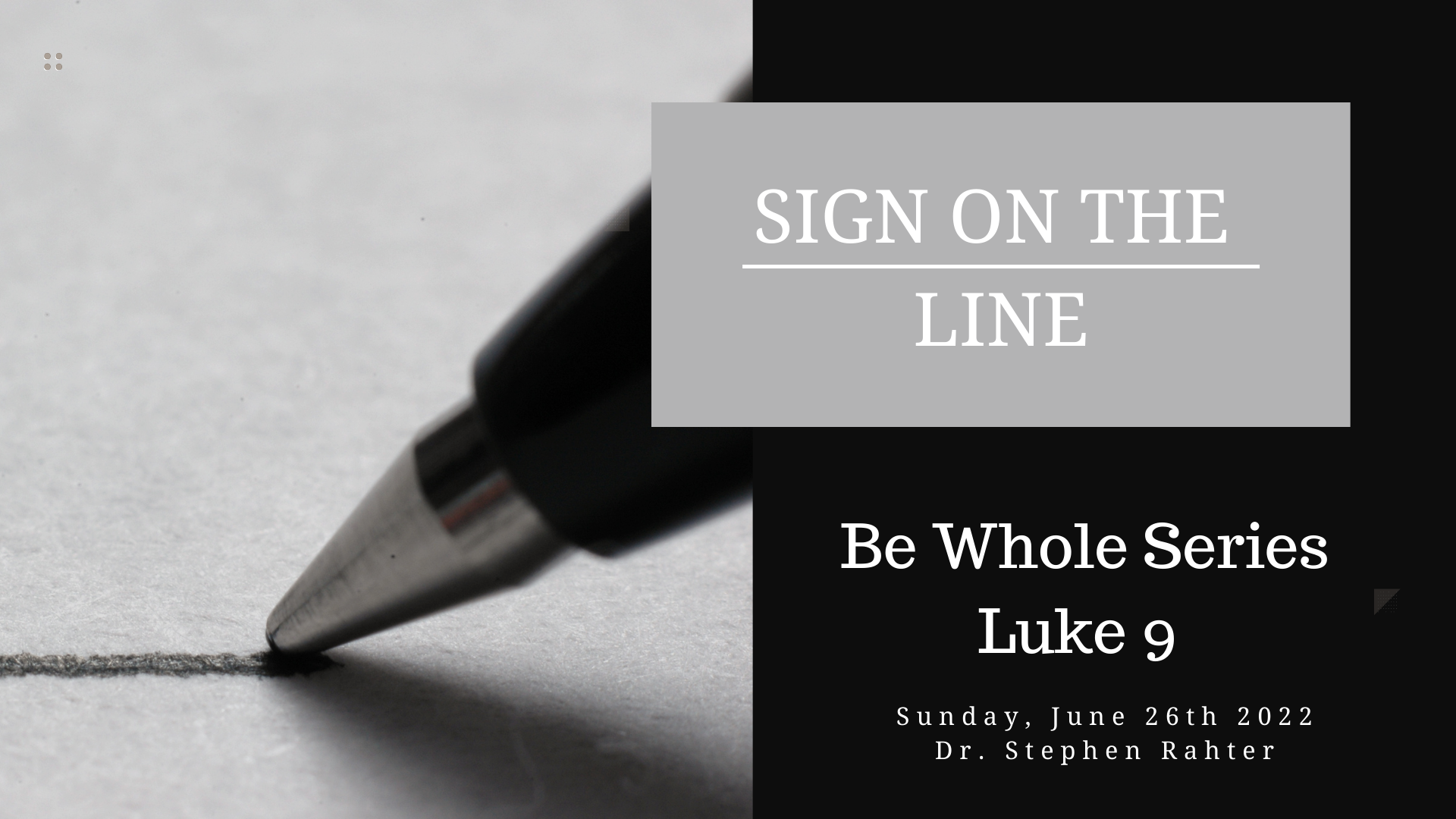 Sign On The Line