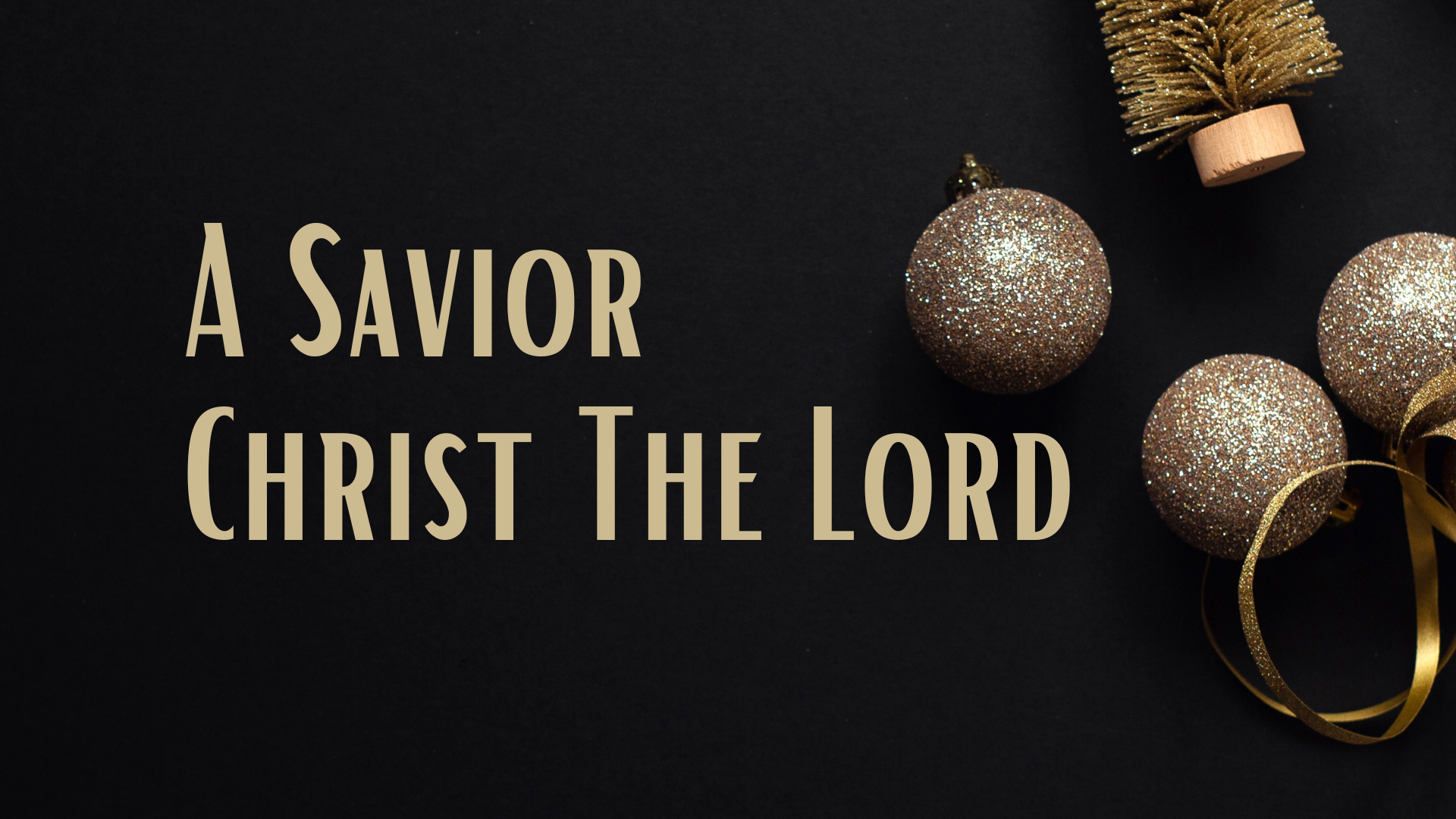 A Savior Christ The Lord