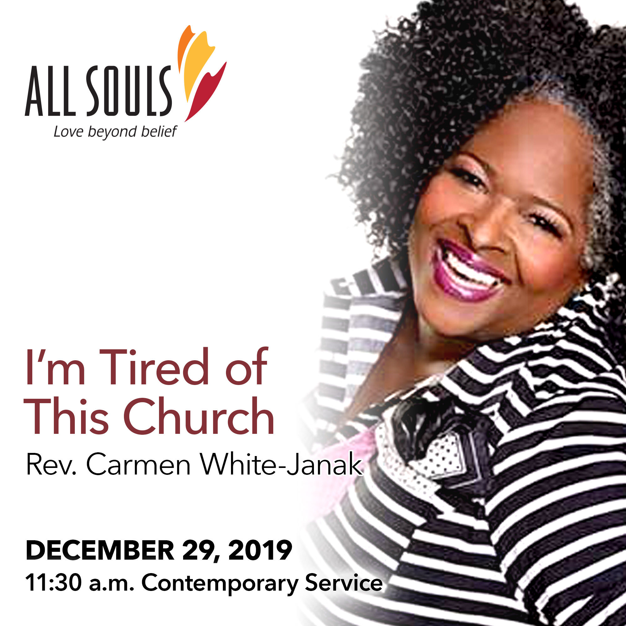 ’I’M TIRED OF THIS CHURCH’ - A sermon by Rev. Carmen White-Janak (Contemporary Service)