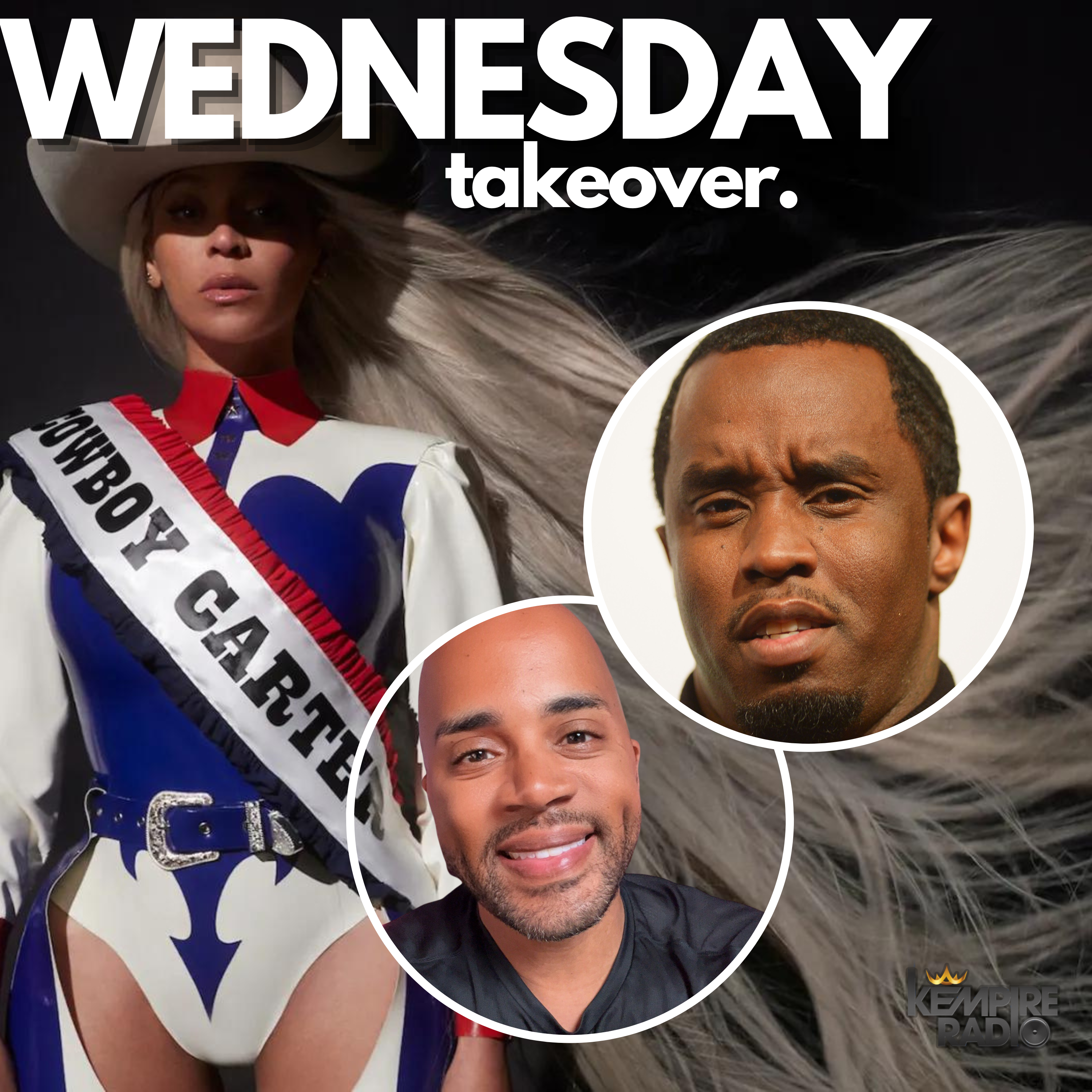 WEDNESDAY TAKEOVER | Beyoncé’s Cowboy Carter, Diddy & Misa, Pharrell vs. Chad, Jerrod Carmichael’s Crush?
