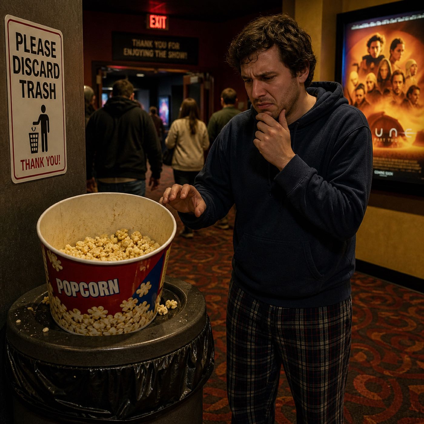 925. Eating Someone Else's Leftover Popcorn at the Movies