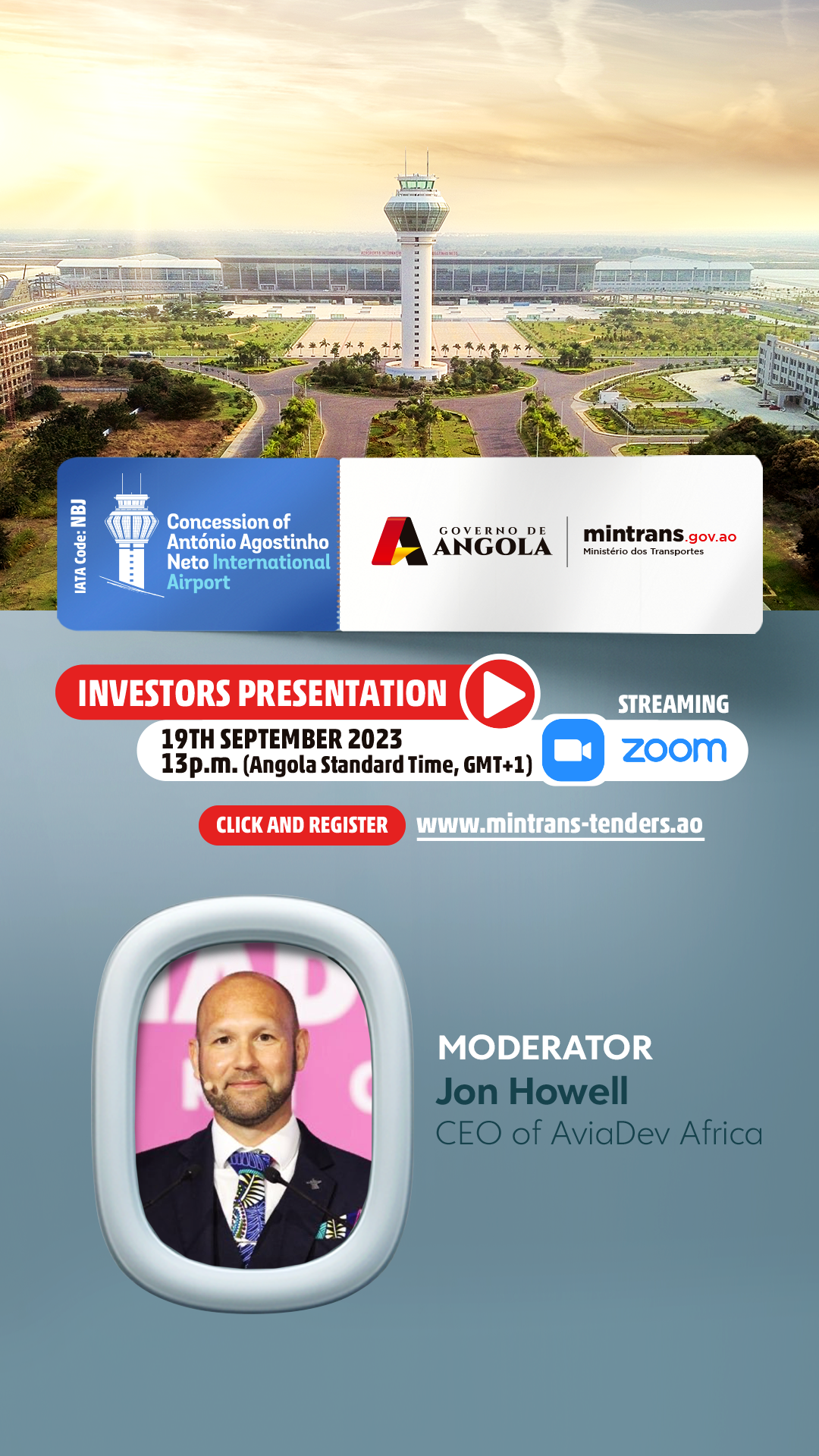 259. A new airport for Africa. Previewing the New Luanda Airport investor presentation with Ricardo Viegas D’Abreu  ﻿Minister of Transport, The Republic of Angola