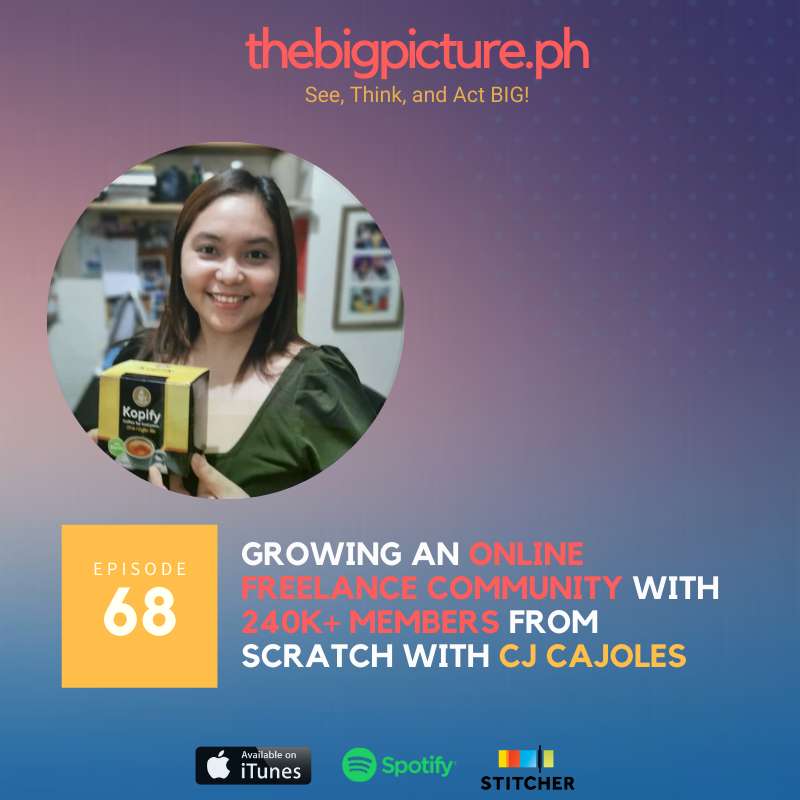 #68: Growing an Online Freelance Community with 240k+ Members from Scratch with CJ Cajoles