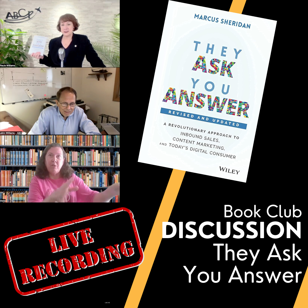 Book Club Discussion - They Ask, You Answer by Marcus Sheridan