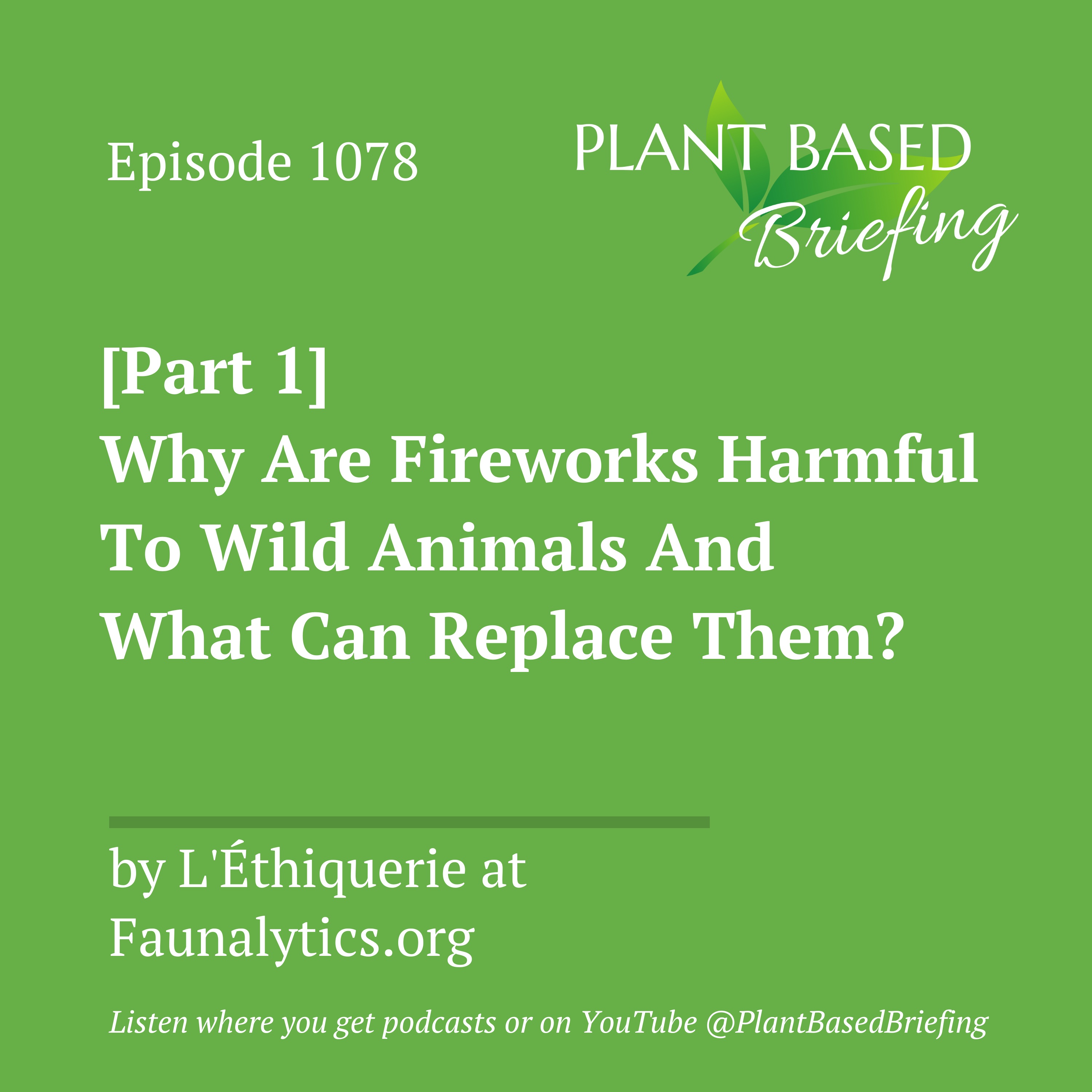 1078: [Part 1] Why Are Fireworks Harmful To Wild Animals And What Can Replace Them? By L'Éthiquerie at Faunalytics.org