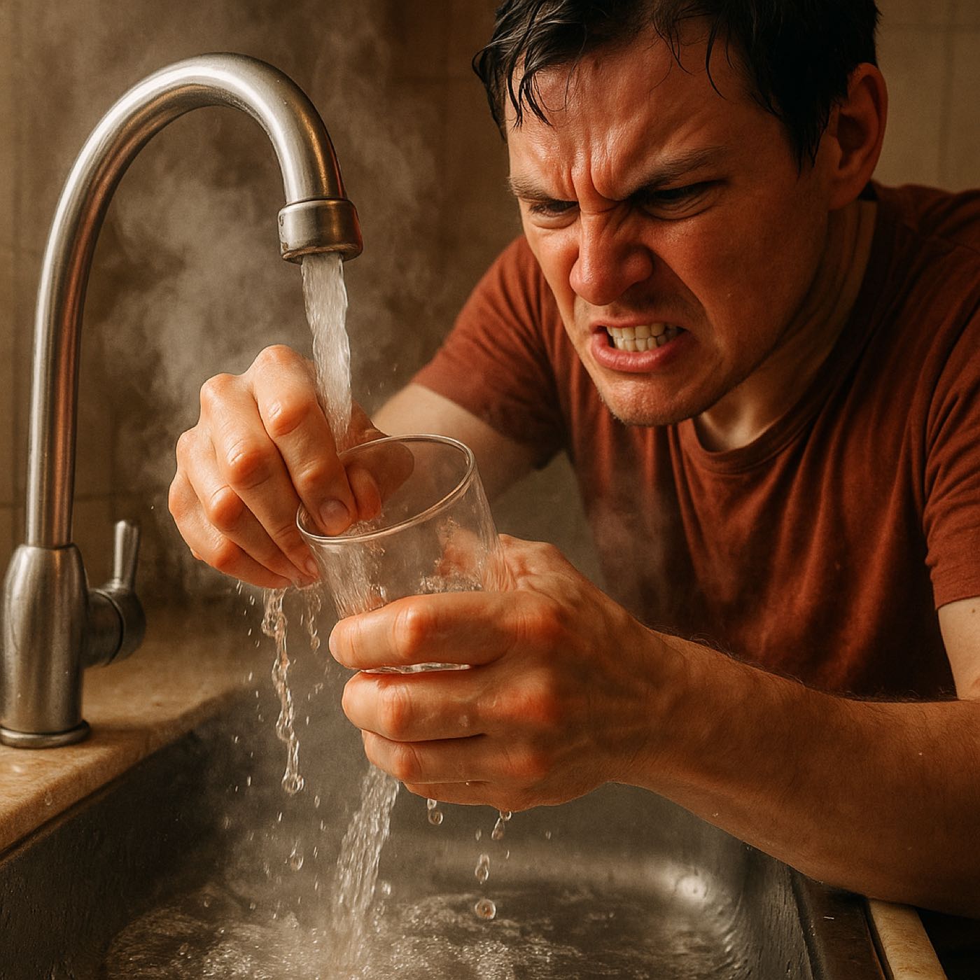 834. Washing Drinking Glasses With Only Hot Water and Friction