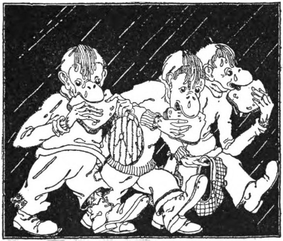 How the Three Wild Babylonian Baboons Went Away in the Rain Eating Bread and Butter - An American Fairytale