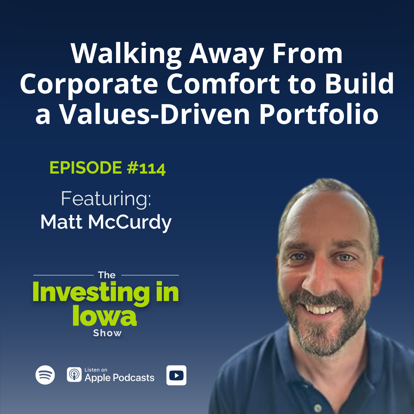 EP114 Matt McCurdy on Walking Away From Corporate Comfort to Build a Values-Driven Portfolio