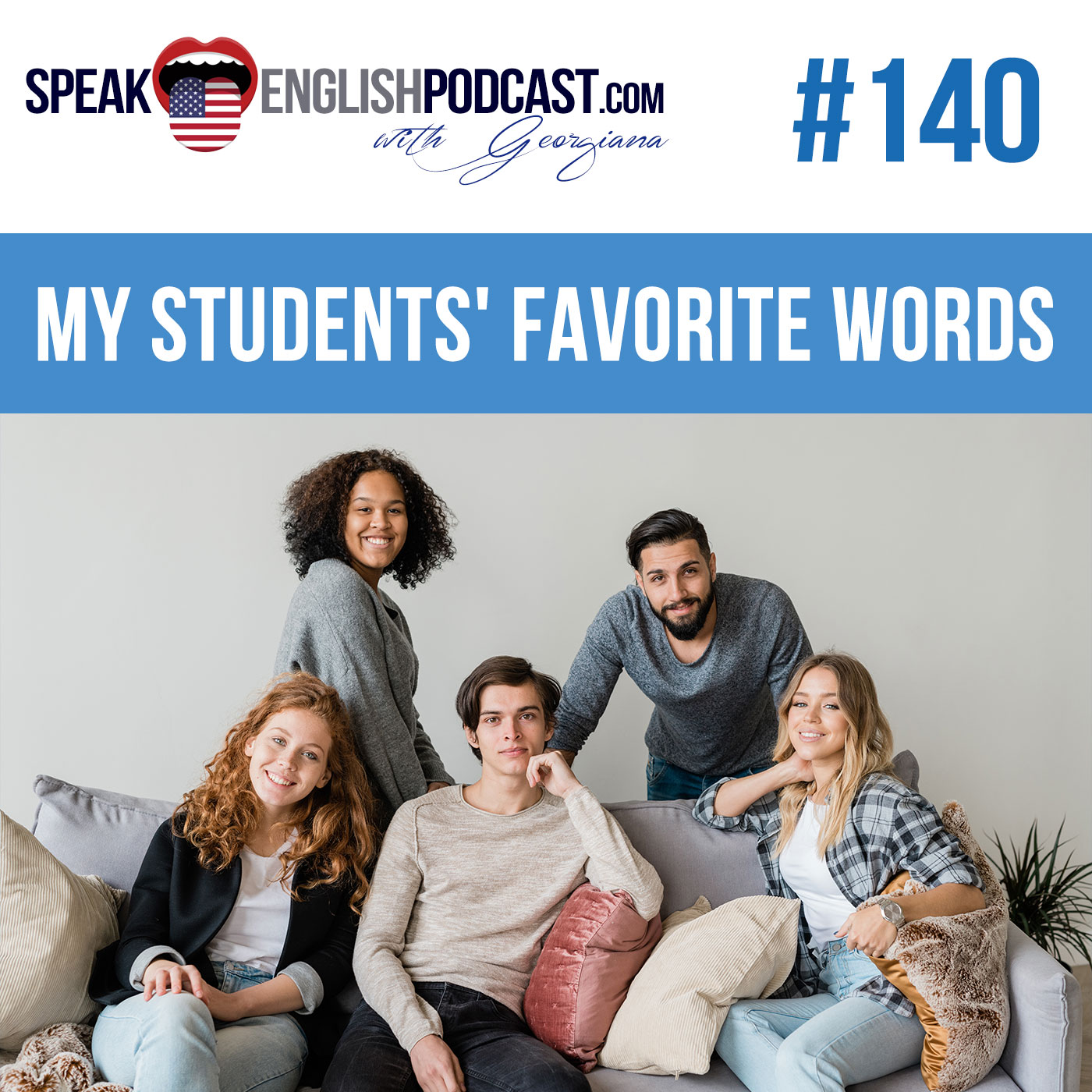 cover of episode #140 My students' favorite words in English