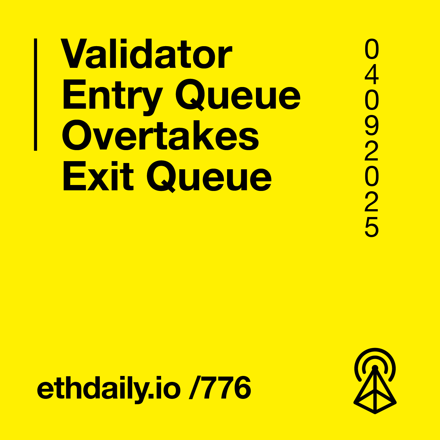 Validator Entry Queue Overtakes Exit Queue