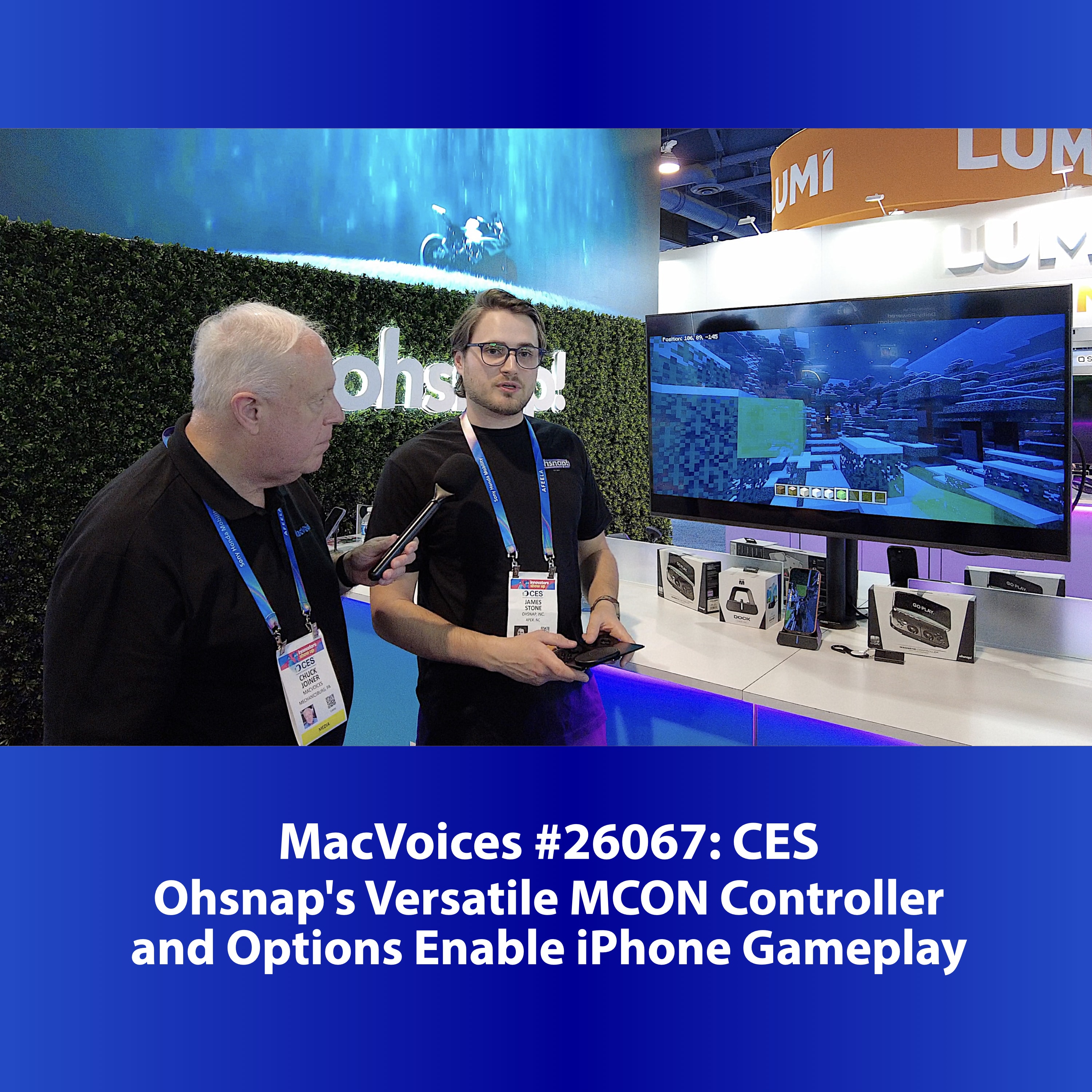 MacVoices #26067: CES - Ohsnap's Versatile MCON Controller and Options Enable iPhone Gameplay