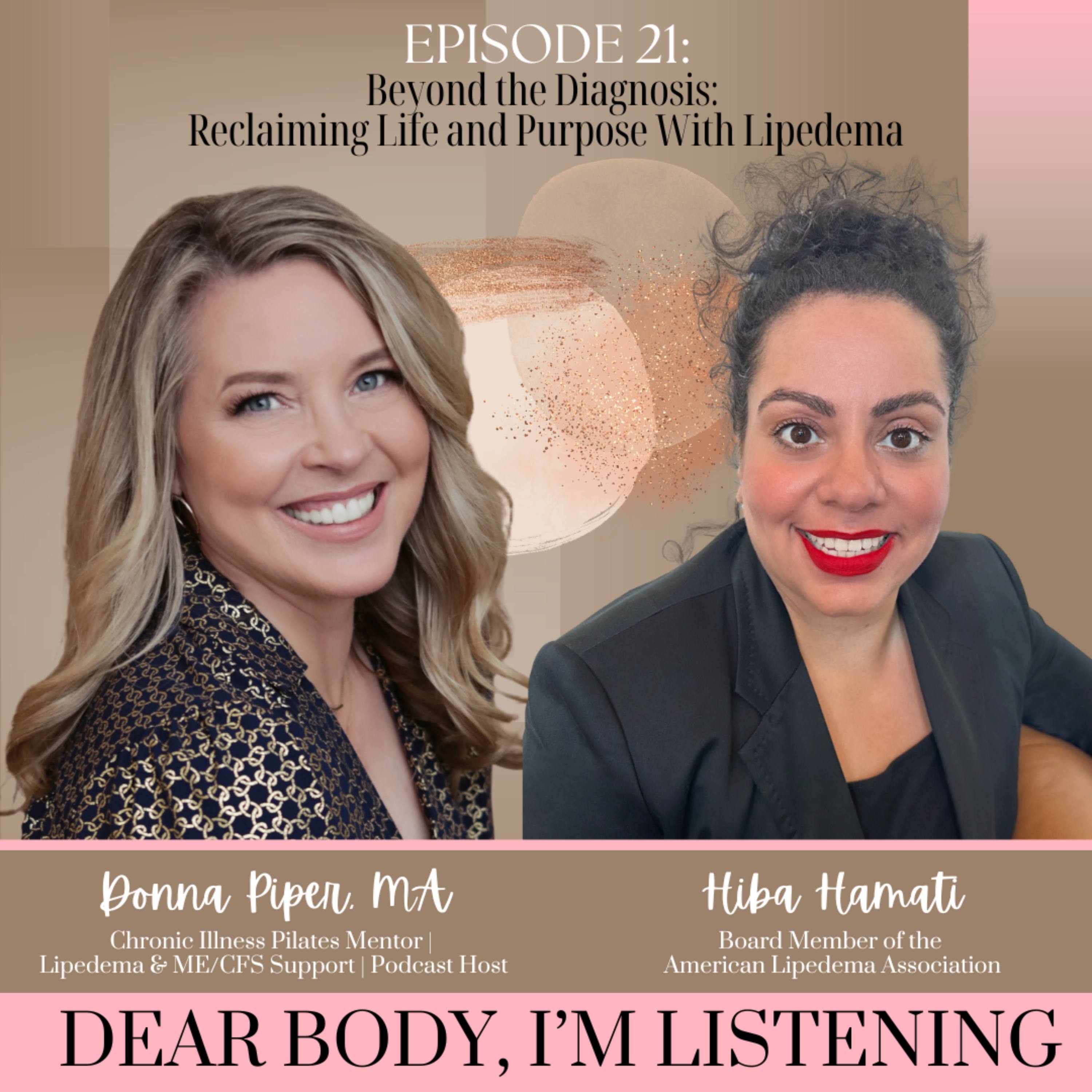 Dear body, I\'m listening