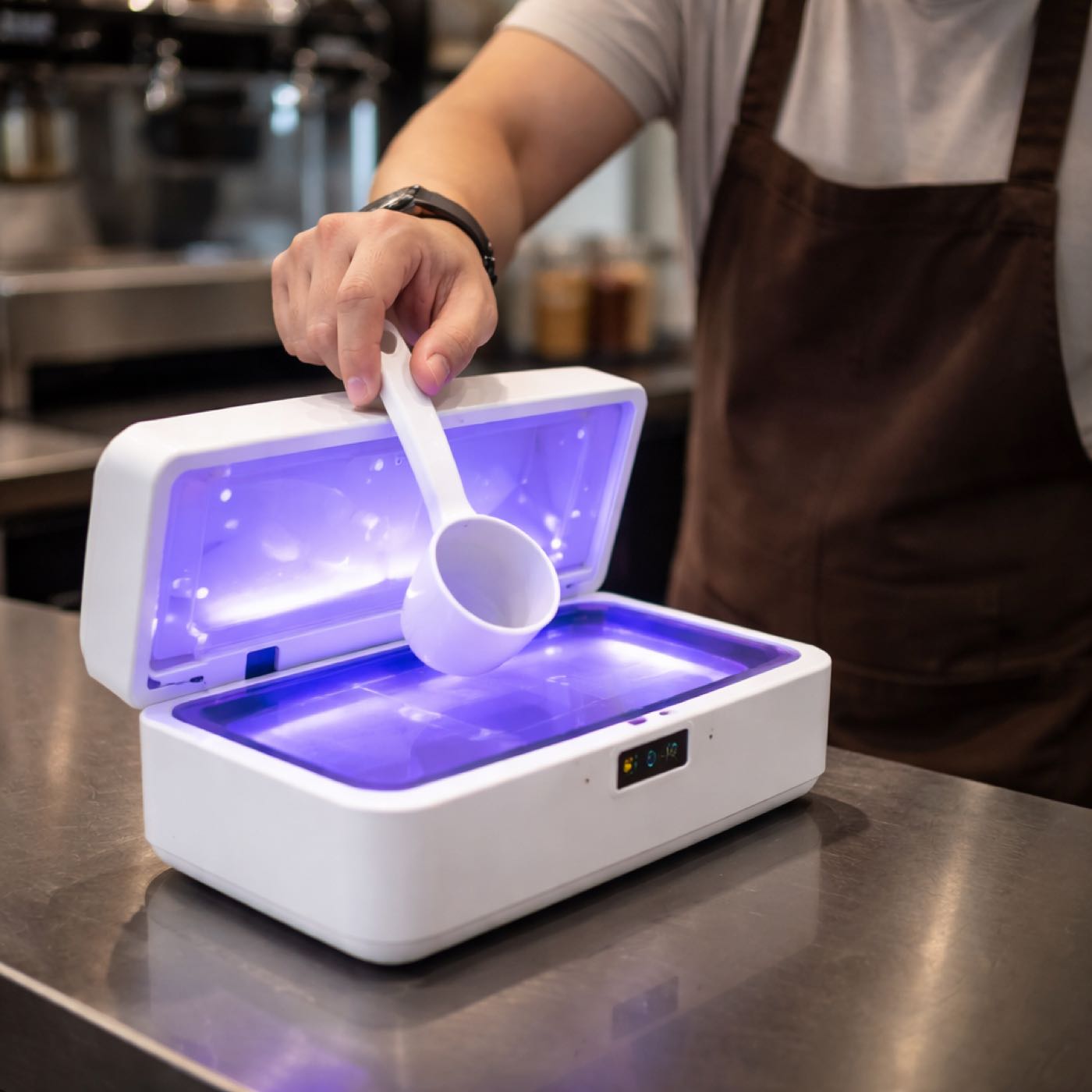 878. Not UV Sterilizing Coffee Scoop After Use