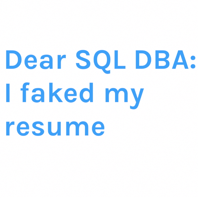Dear SQL DBA