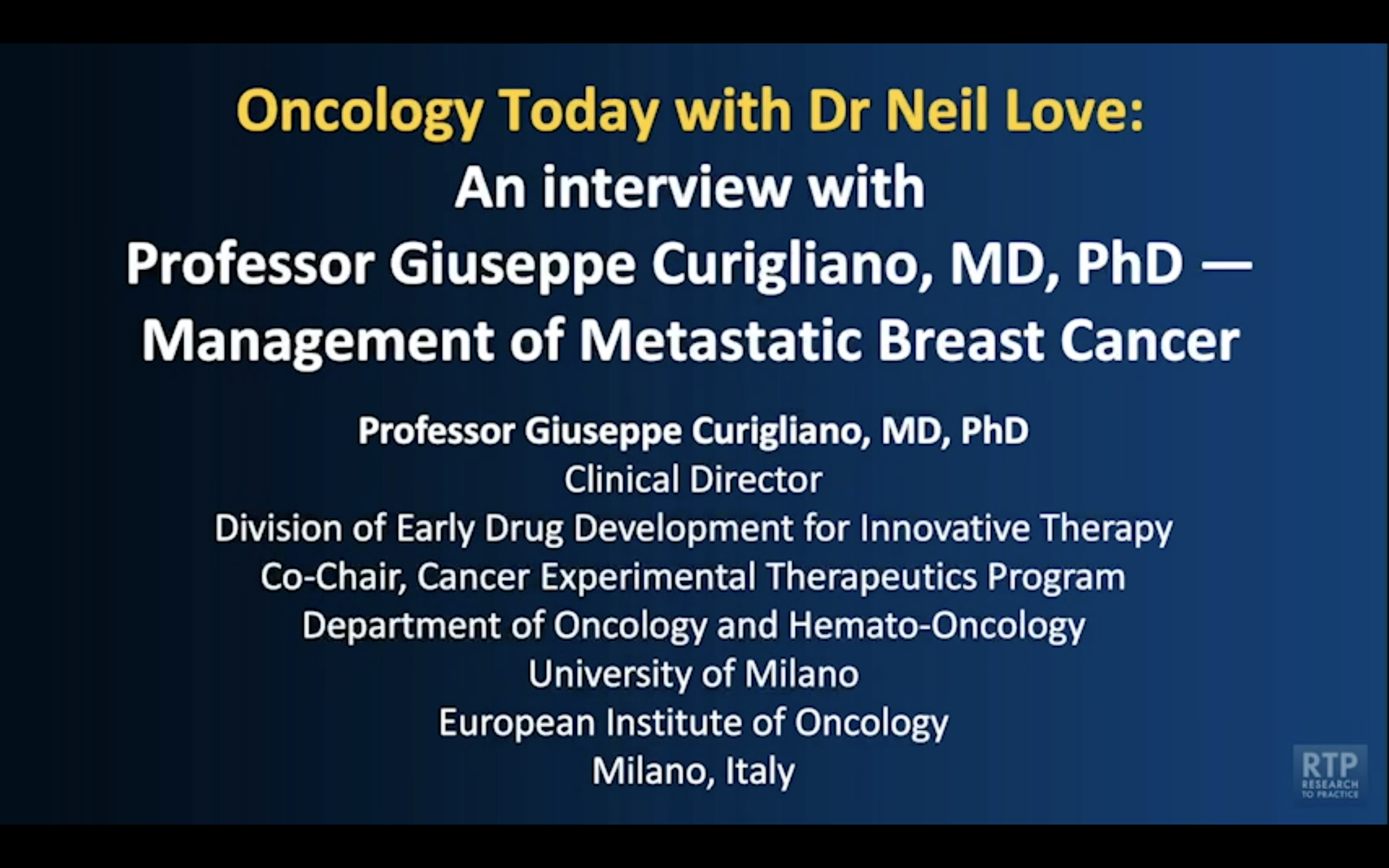 Research To Practice | Oncology Videos
