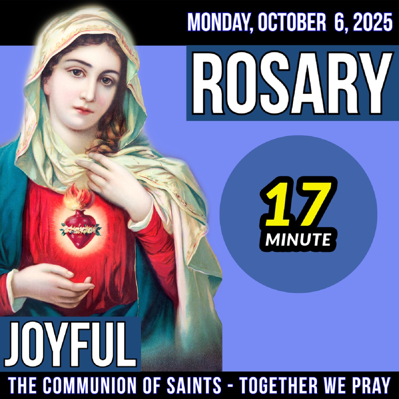 TODAY'S ROSARY for MONDAY, OCTOBER 6, 2025 - Joyful Mysteries