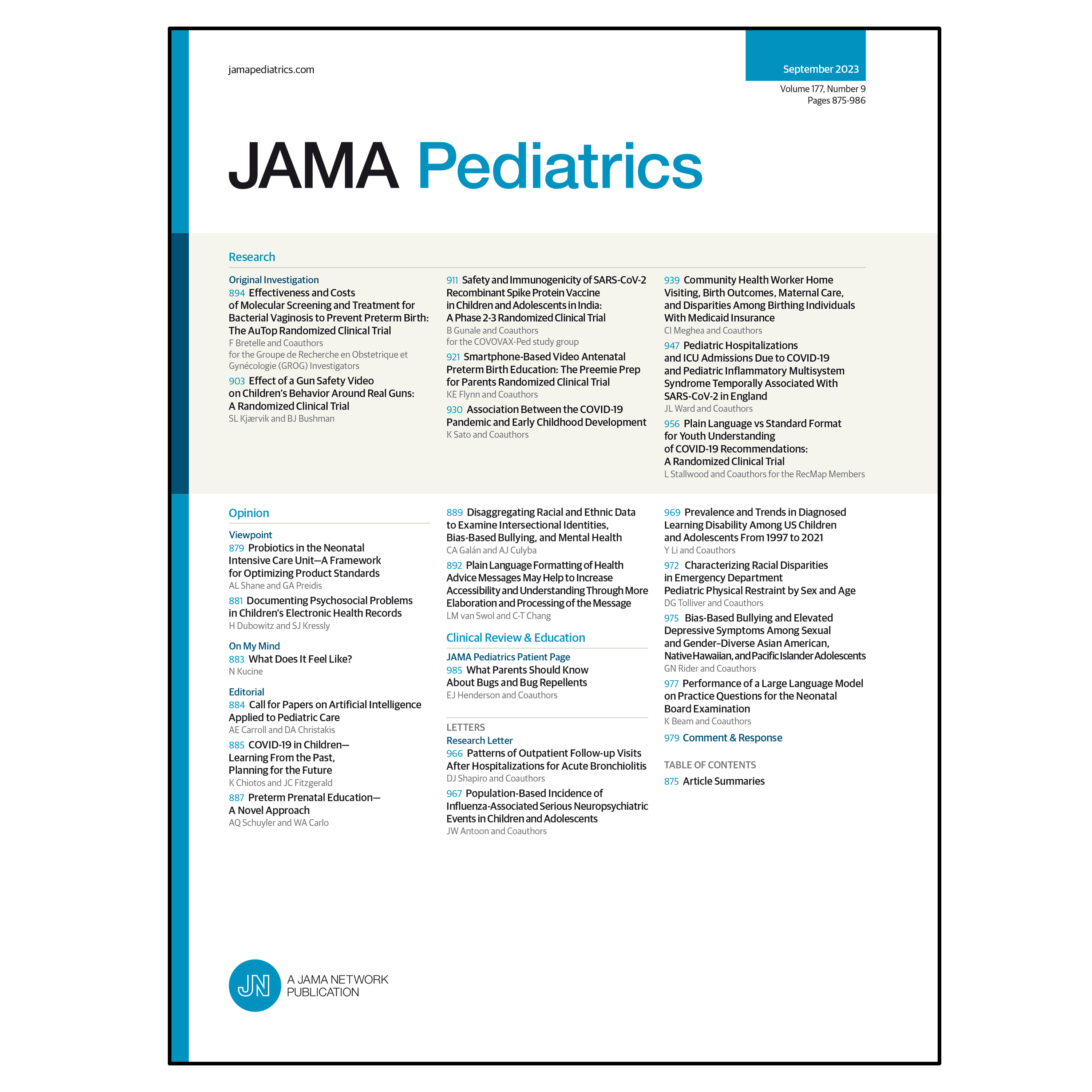 JAMA Pediatrics Editors\' Summary