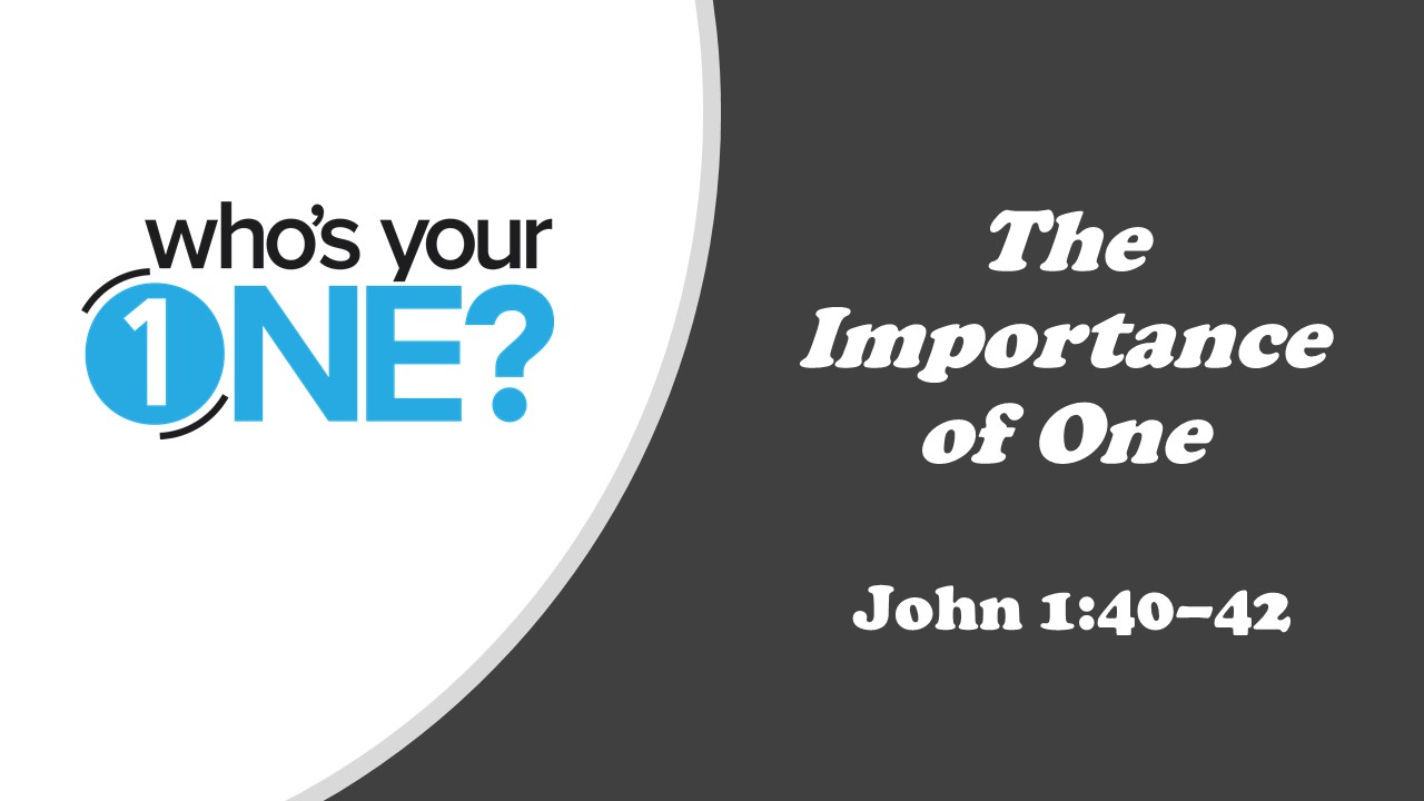 who's your ONE? The Importance of One (Dr. Chris Bonts) episode artwork