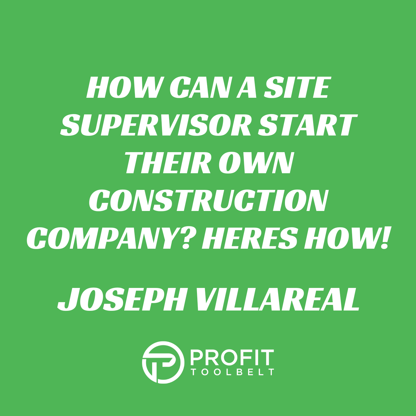 Profit Tool Belt I Construction I Contracting I Renovations I Remodelling I Construction Business Coach Dominic Rubino
