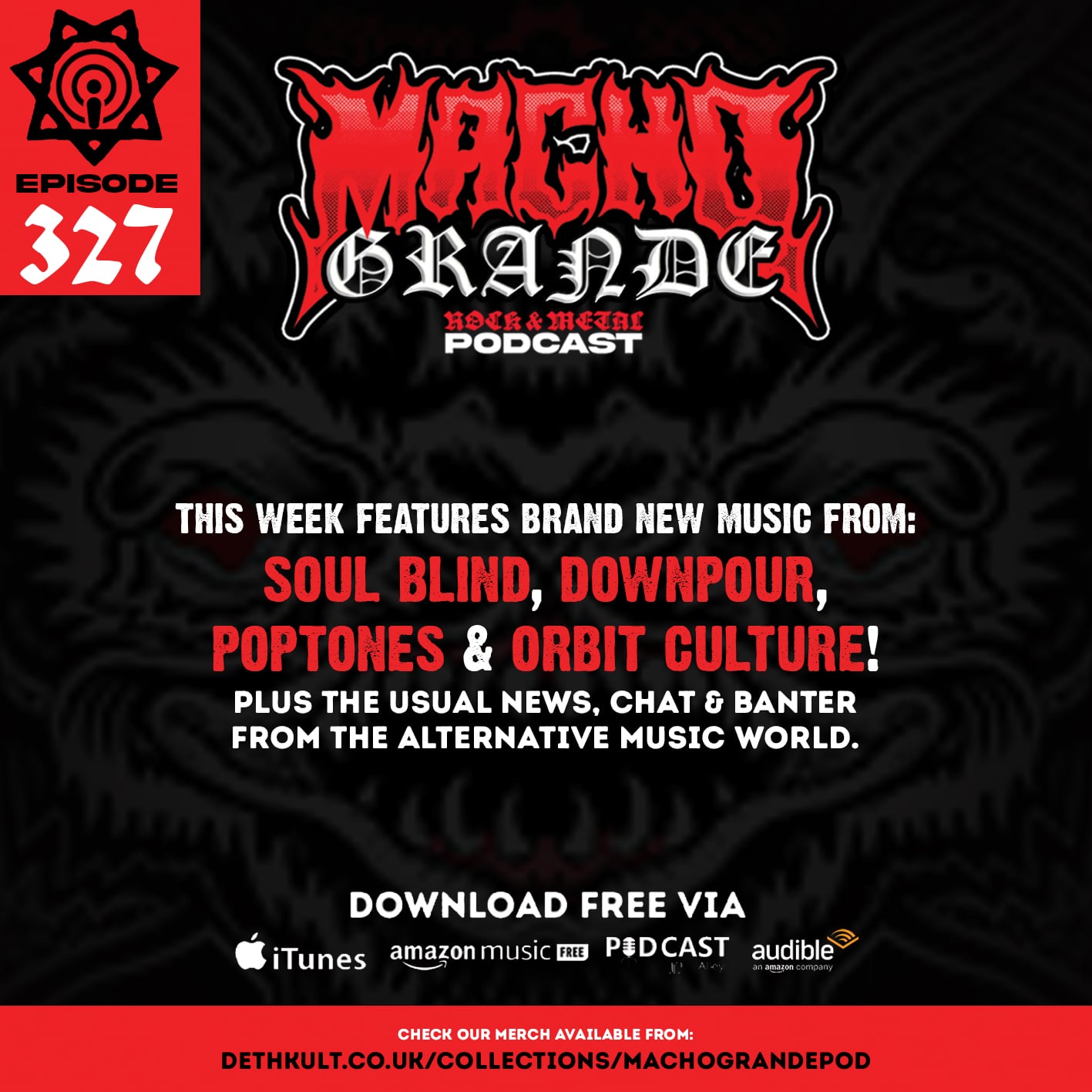 Macho Grande 327 Metal Podcast with: Agnes Obel, Soul Blind, Downpour, Poptones, Orbit Culture,  Sleep Token, Alien Earth, Monster The Ed Gein Story