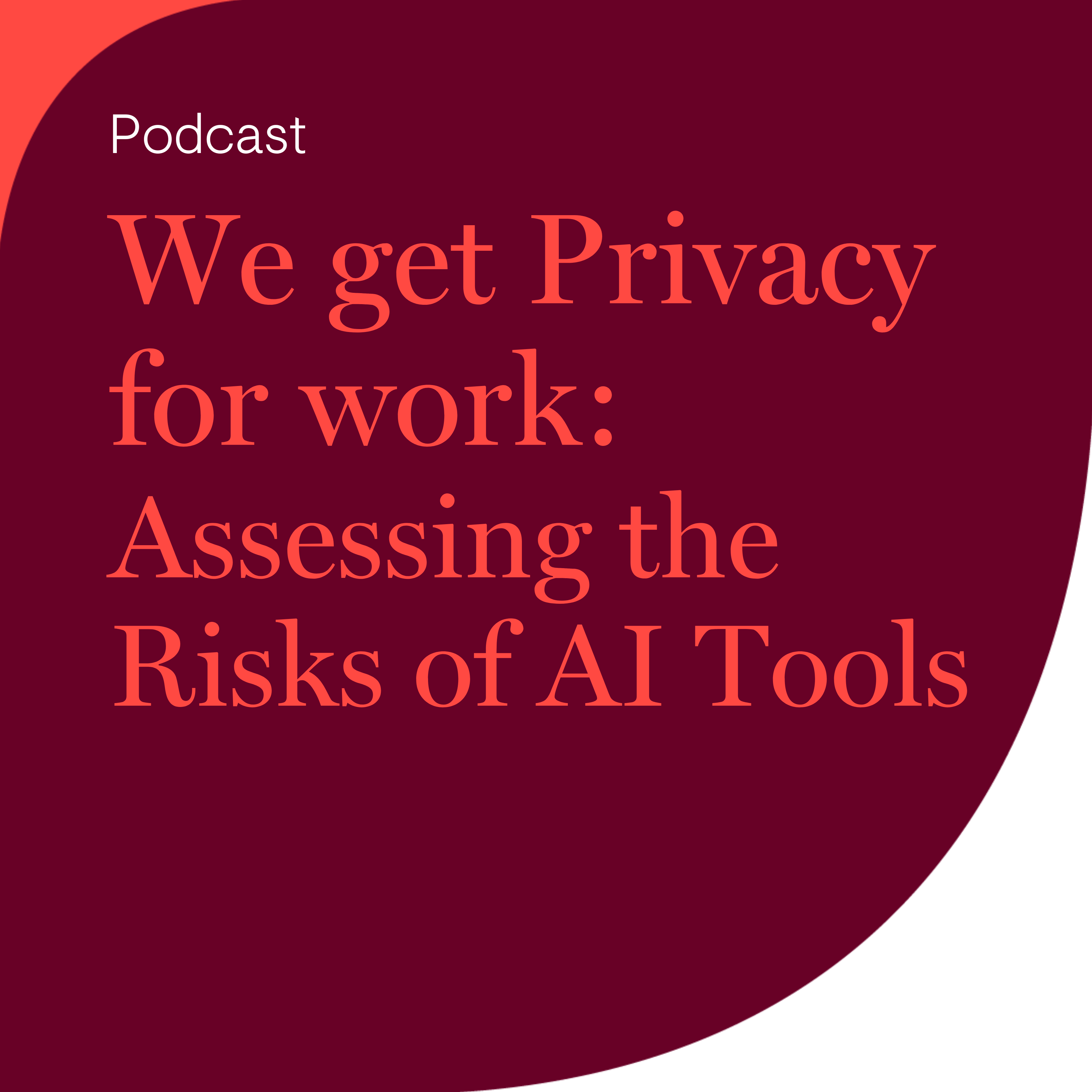 We get Privacy for work — Episode 4: Assessing the Risks of AI Tools