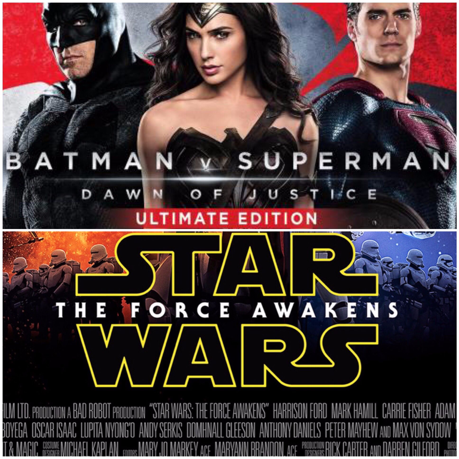 Week 027: (Star Wars: The Force Awakens (2015), Batman v Superman: Dawn of Justice - Ultimate Edition (2016))
