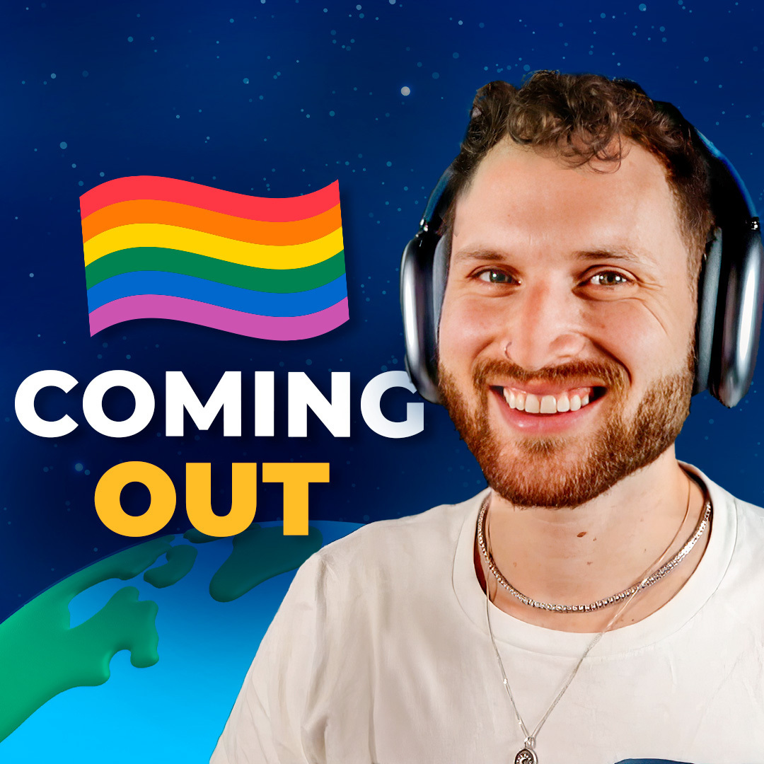 cover of episode #395 My Coming Out Story — Podcast for ADVANCED English Learners: The Courage to Be Yourself, Life Lessons, and the Meaning Behind Pride Month (LGBTQ+)