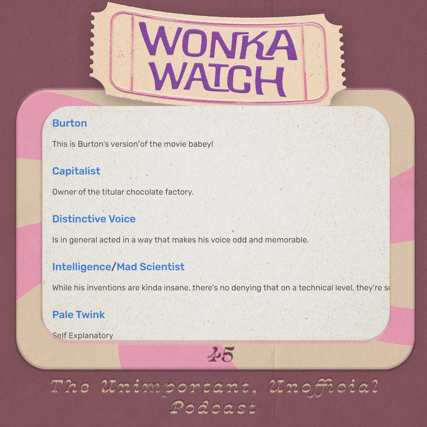 Wonka Watch: An Unimportant, Unofficial Podcast
