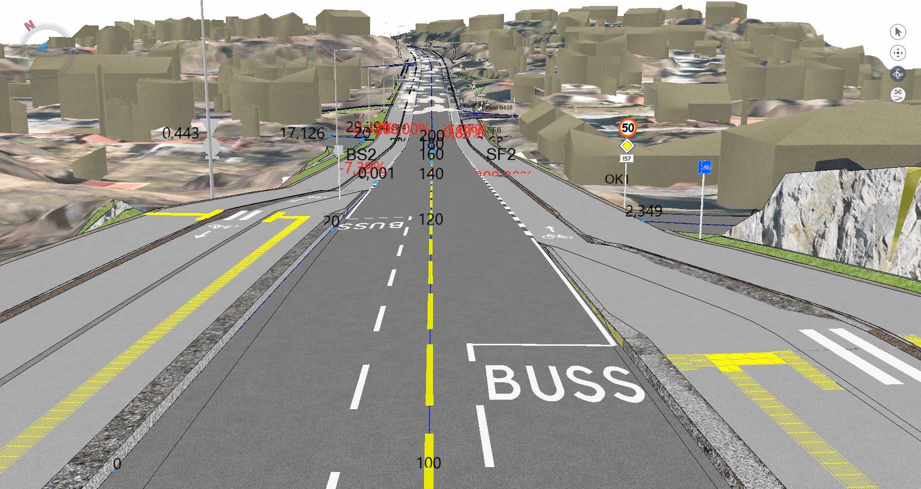 Fv 157 gjennom Tangen sentrum