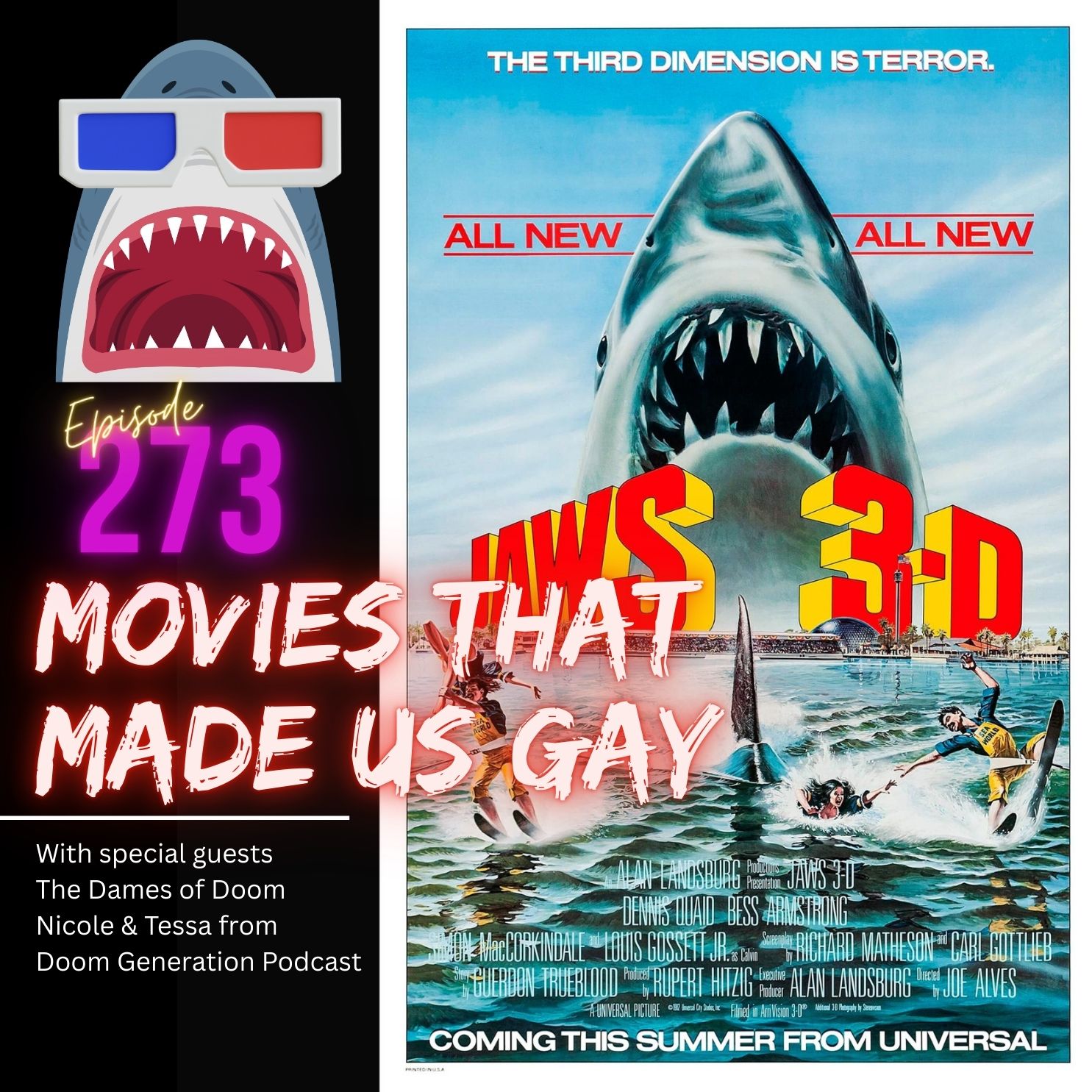 273. Jaws 3D with special guests Nicole and Tessa from Doom Generation Podcast