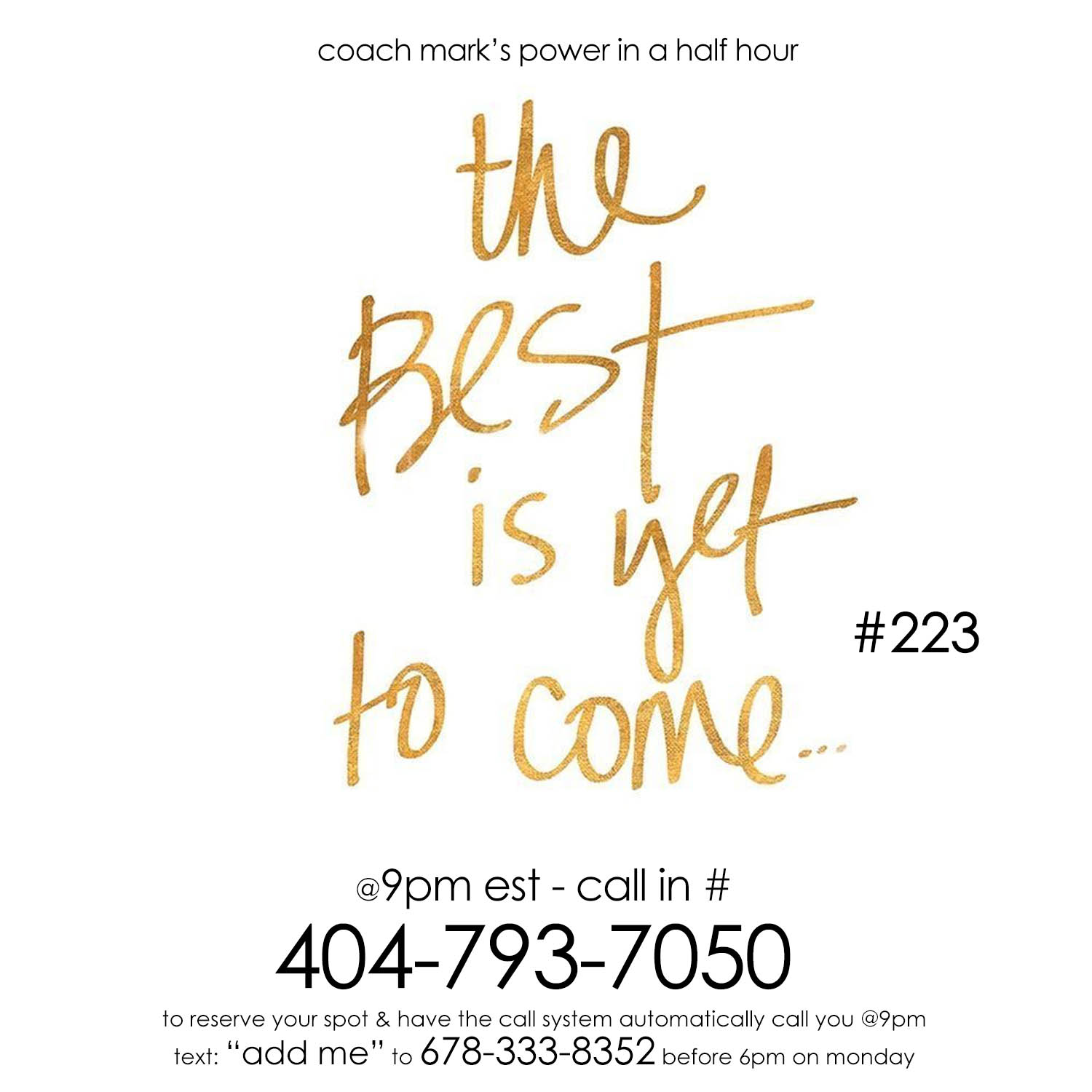 Episode 223: The Best Is Yet To Come