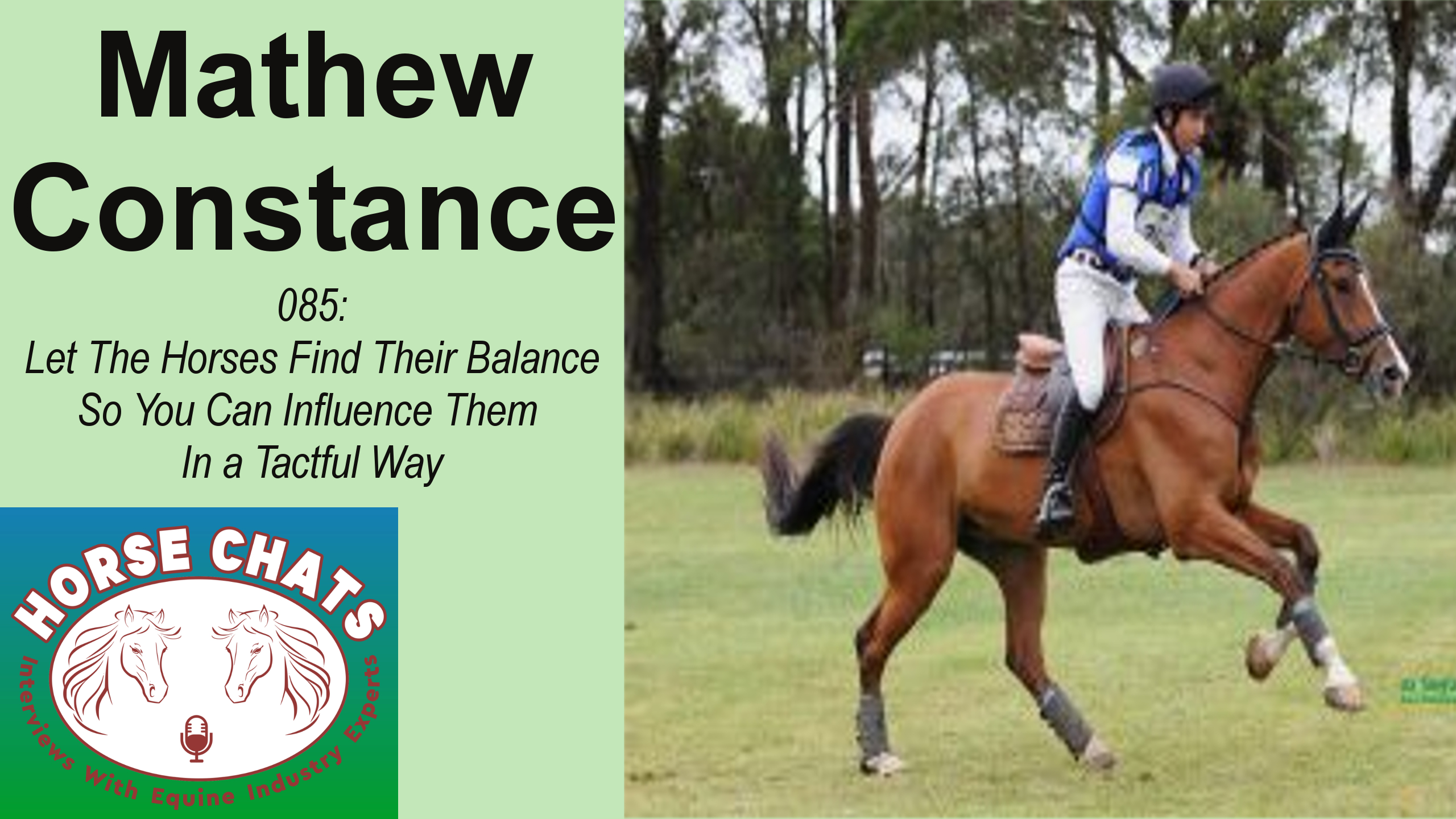 0085: Mathew (Matt) Constance - The Horses Find Their Balance So You Can Influence Them In a Tactful Way