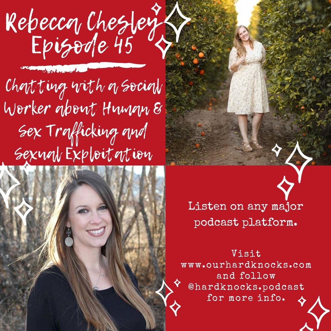 Episode 45: Rebecca Chesley - Chatting with a Social Worker about Human & Sex Trafficking and Sexual Exploitation Episode 45: Rebecca Chesley - Chatting with a Social Worker about Human & Sex Trafficking and Sexual Exploitation