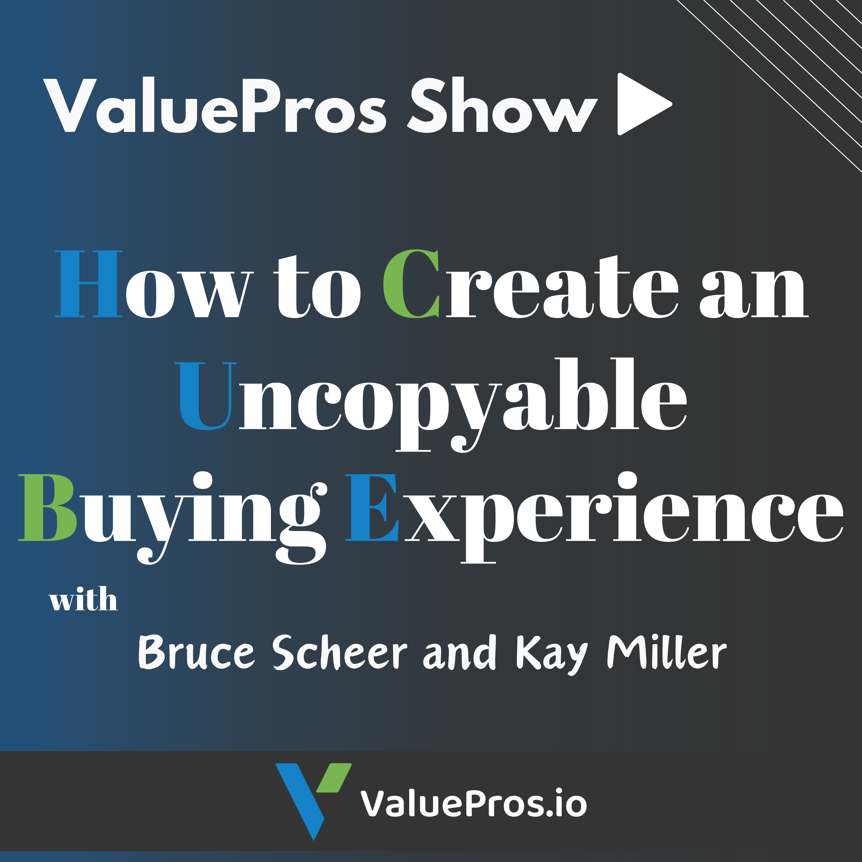 How to Create an Uncopyable Buying Experience with Bruce Scheer and Kay Miller