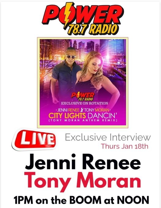 Boom at Noon - Guest Jenni Renee & Tony Moran (Power 78.7 Radio) DJ MDW