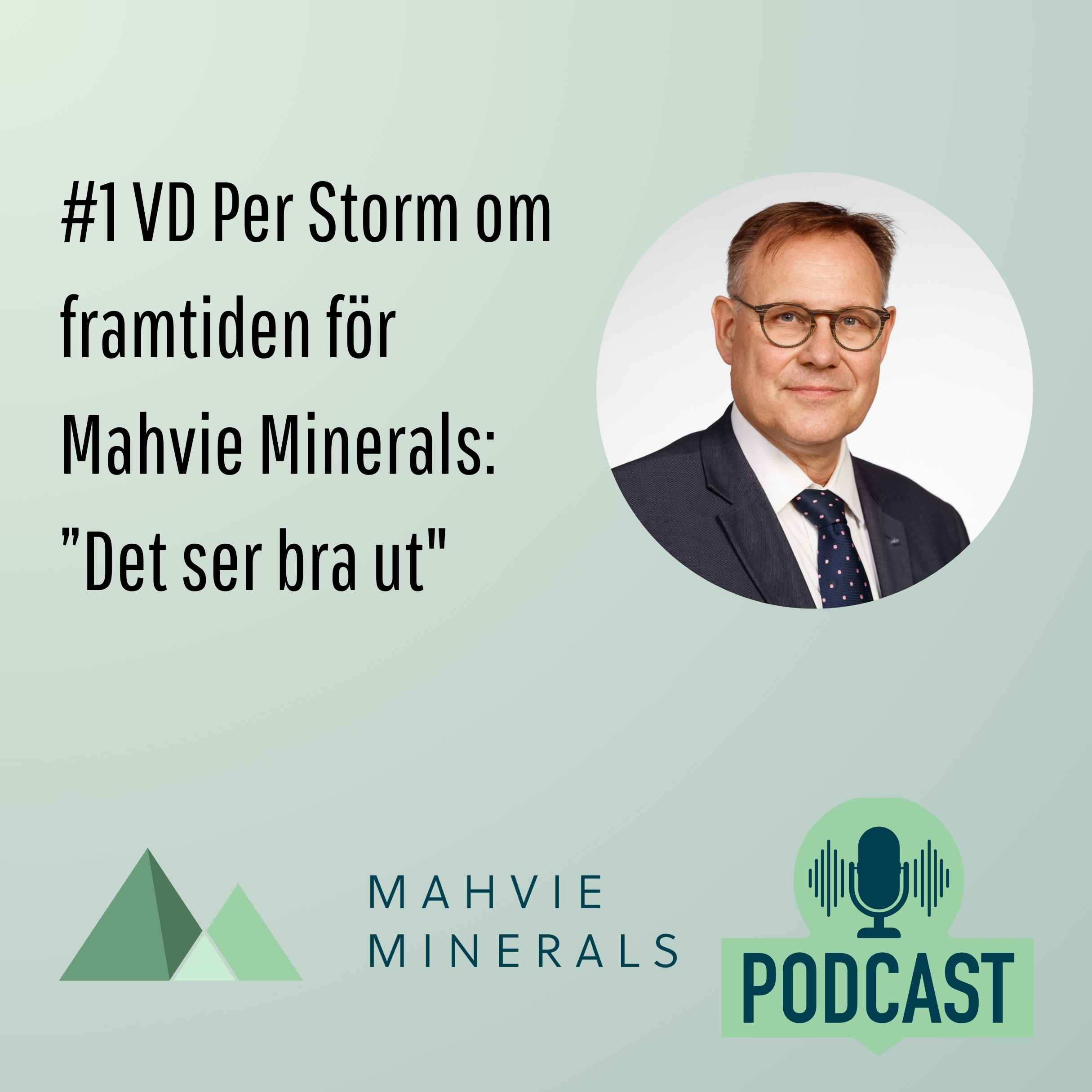 1 VD Per Storm om framtiden för Mahvie Minerals: "Det ser bra ut"