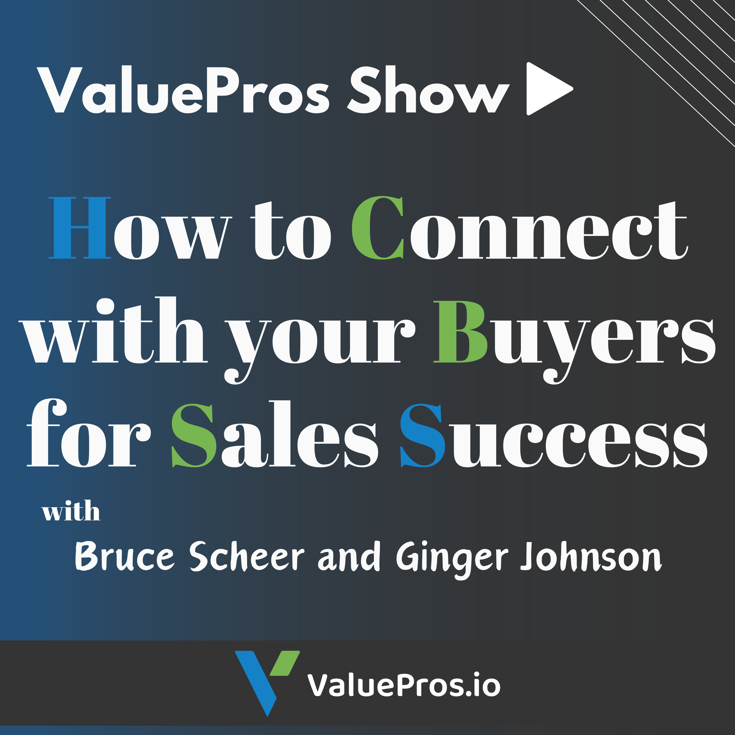 How to Connect with your Buyers for Sales Success with Bruce Scheer and Ginger Johnson