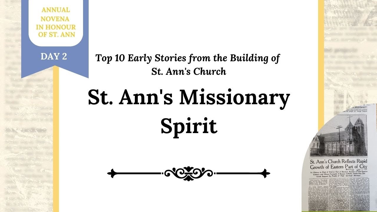 Novena 2023 - Day 2 - St. Ann's Missionary Spirit