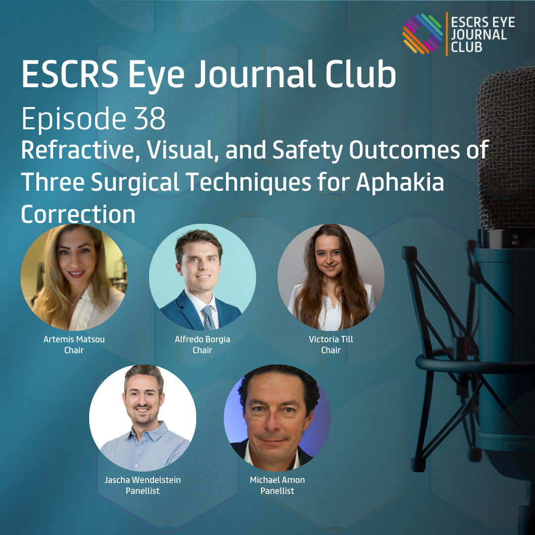 ESCRS Eye Journal Club Episode 38 - Refractive, Visual, and Safety Outcomes of Three Surgical Techniques for Aphakia Correction